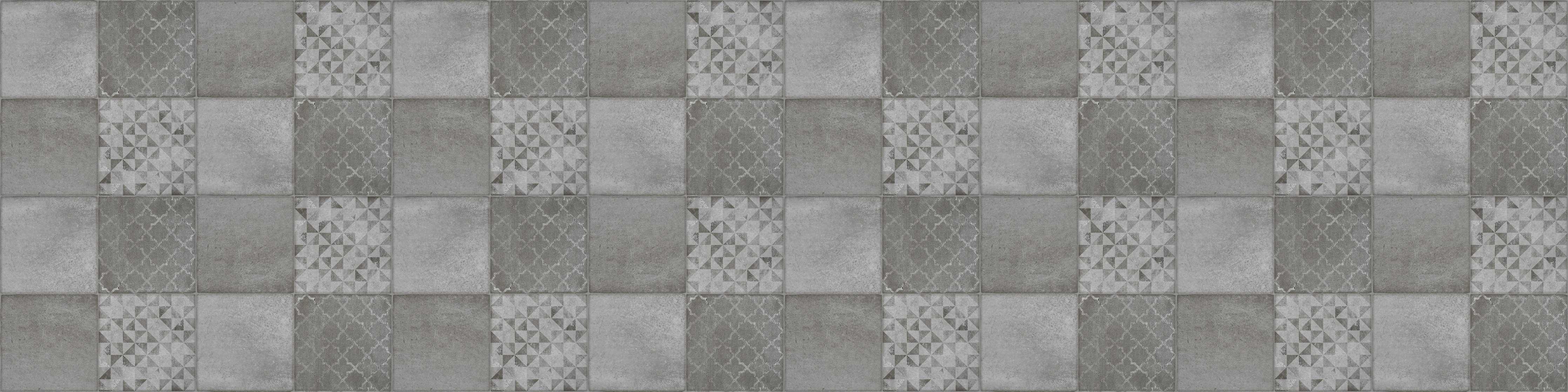 Wandverkleidung Flur-Vintage hellgraue Fliesen