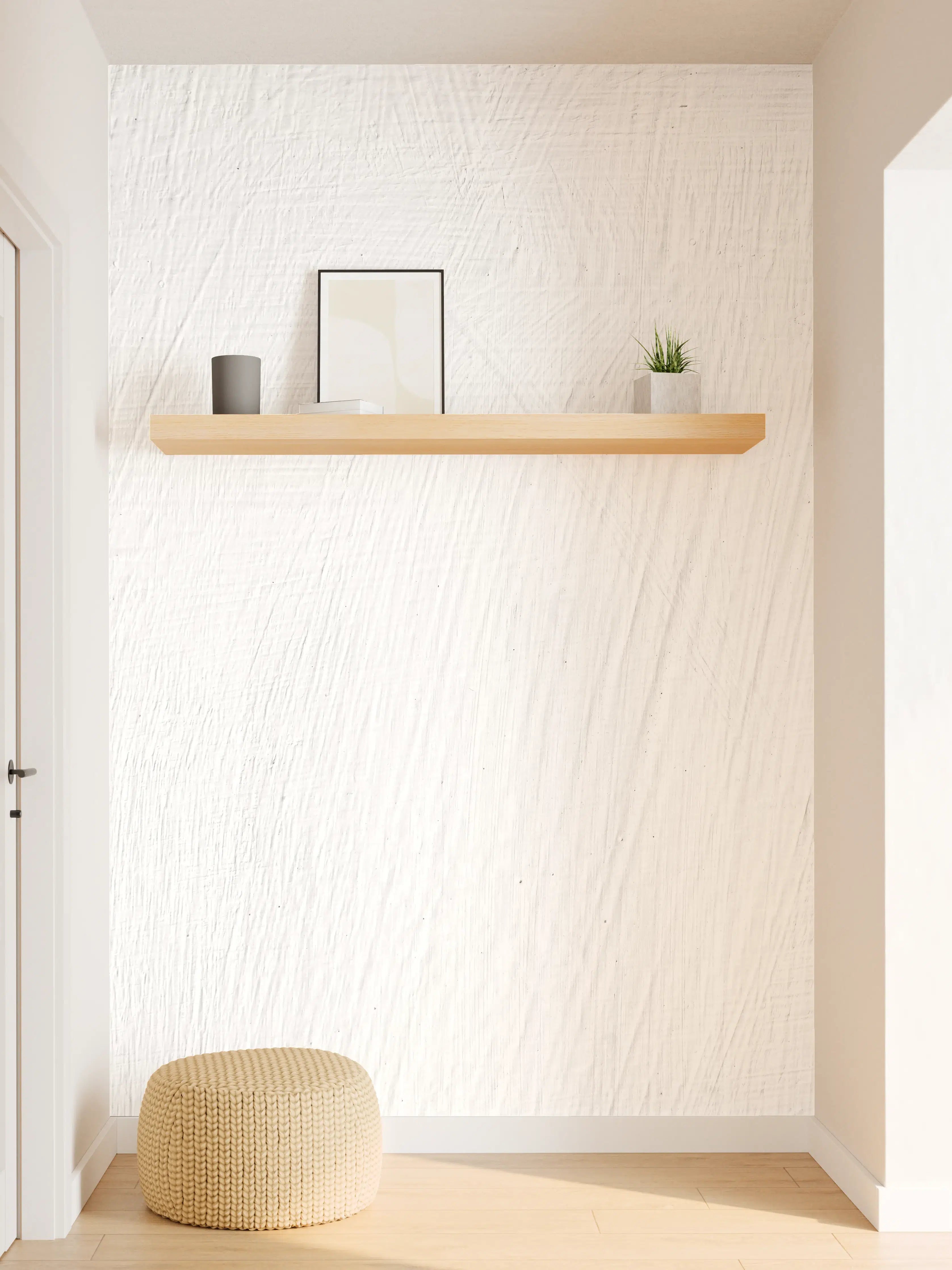 Wandverkleidung Flur - Vintage weiß raue Oberfläche