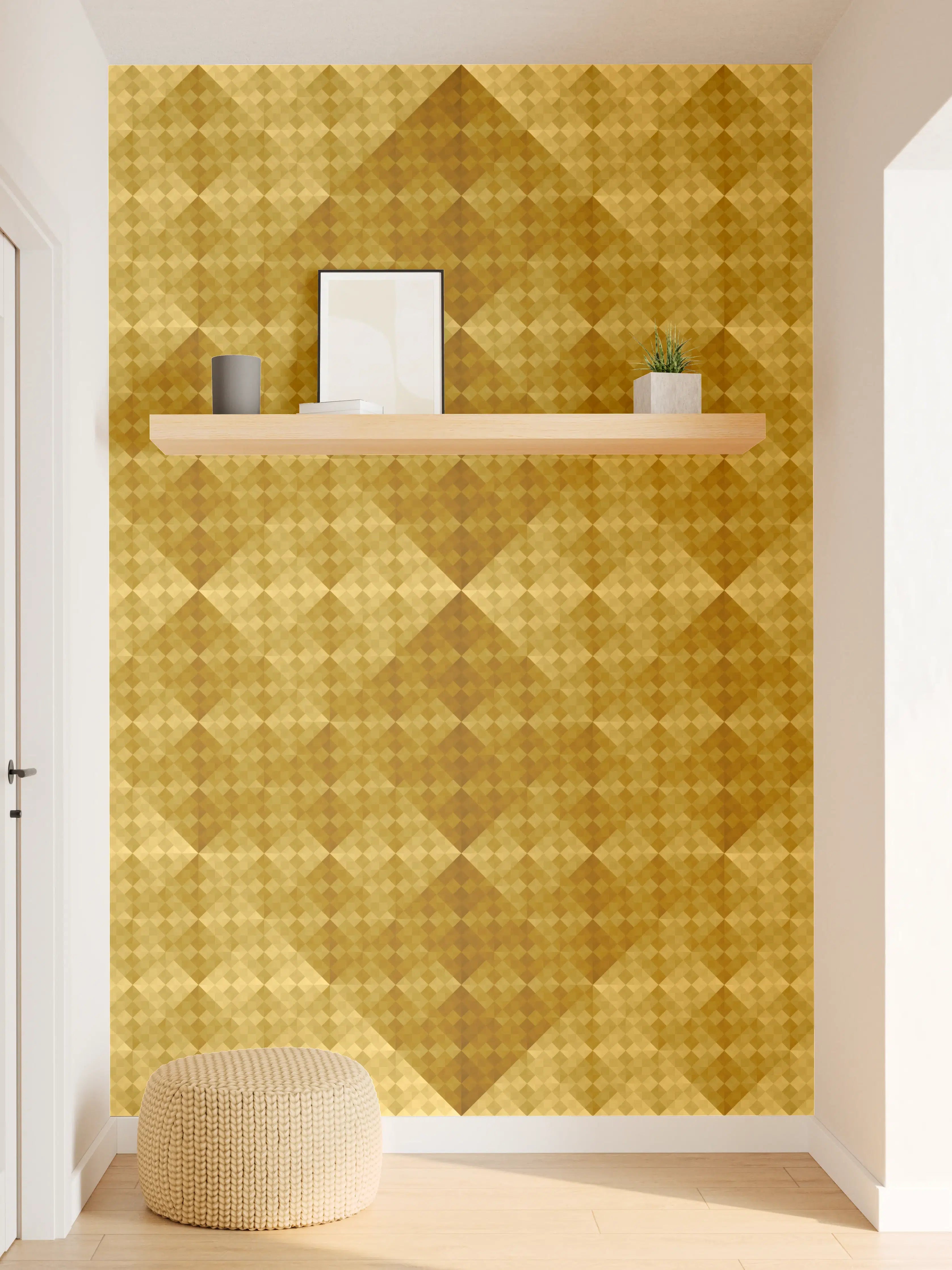 Wandverkleidung Flur - Warmes Holzdesign mit Muster