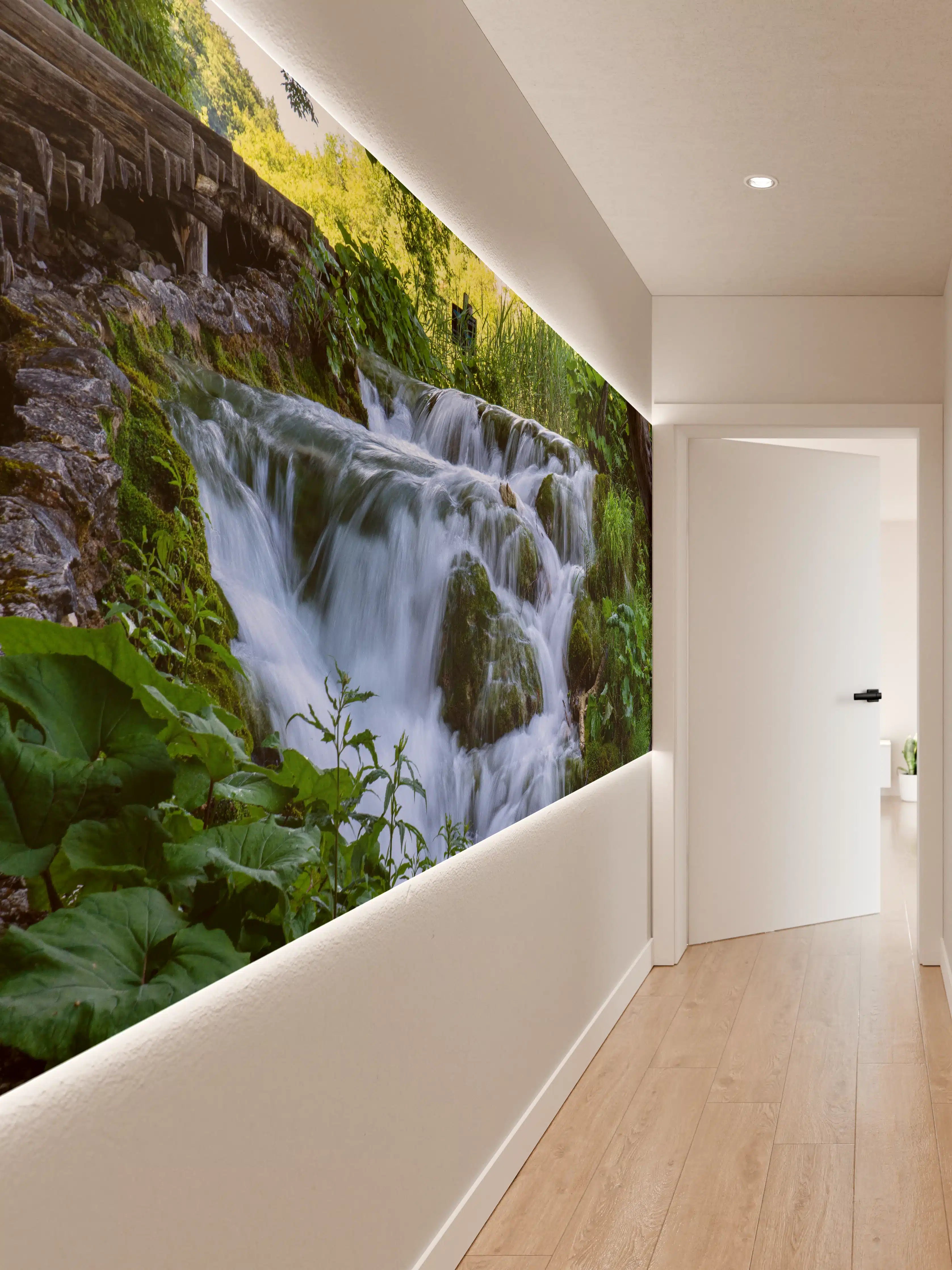 Wandverkleidung Flur - Wasserfall im Nationalpark Plitvicer Seen