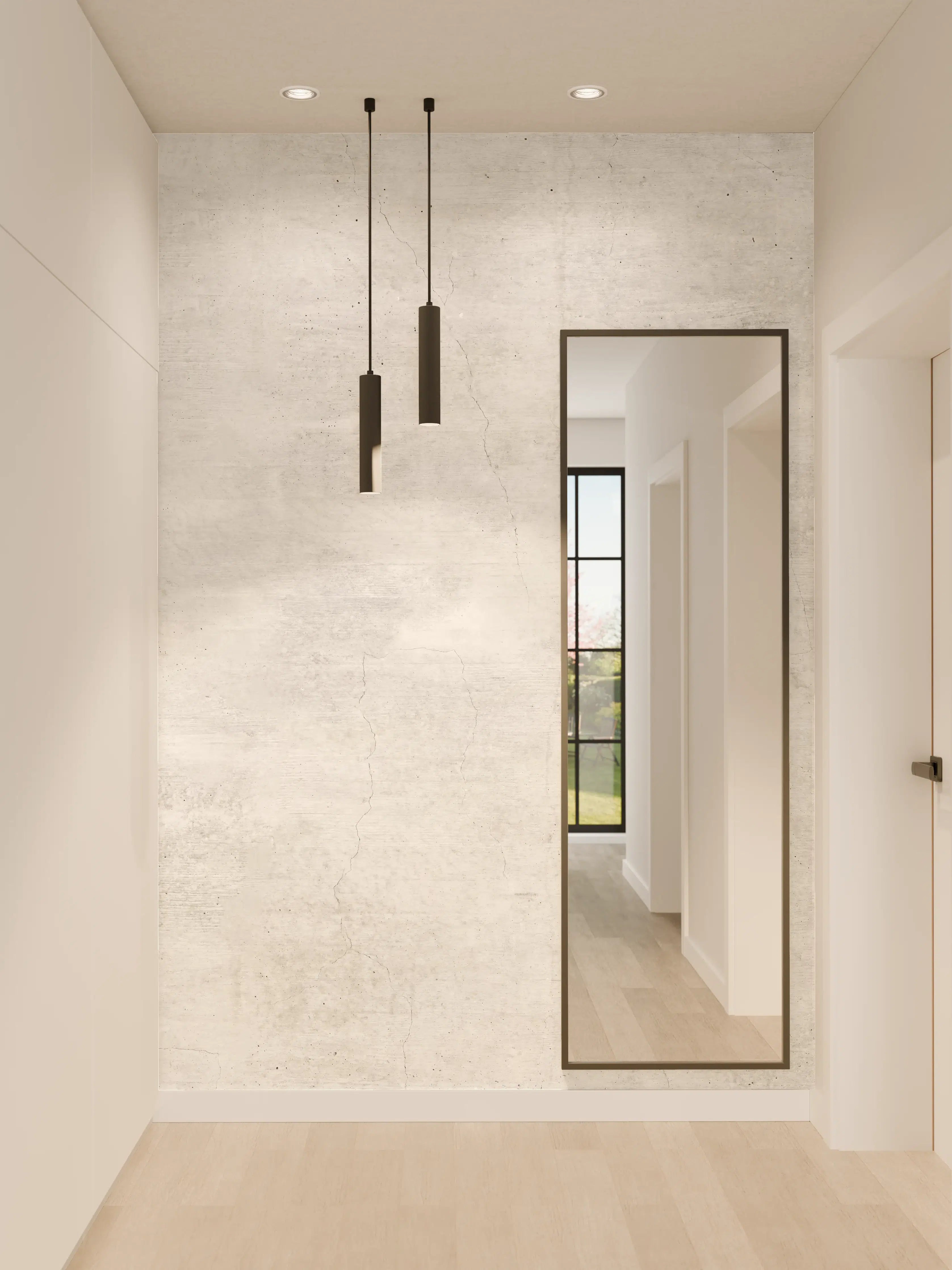 Wandverkleidung Flur - Weiße rissige Steinwand