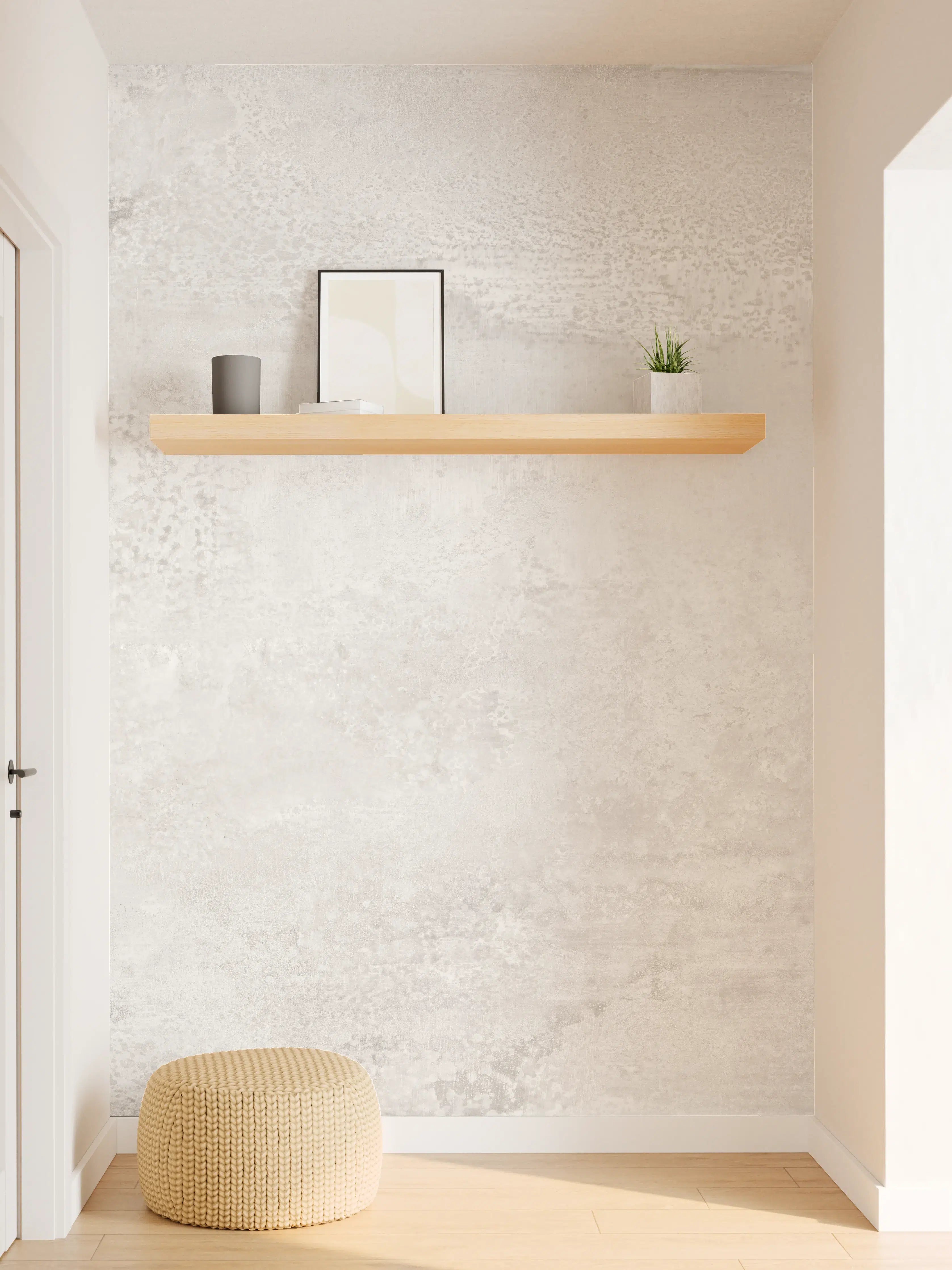 Wandverkleidung Flur - Weißer Wandhintergrund