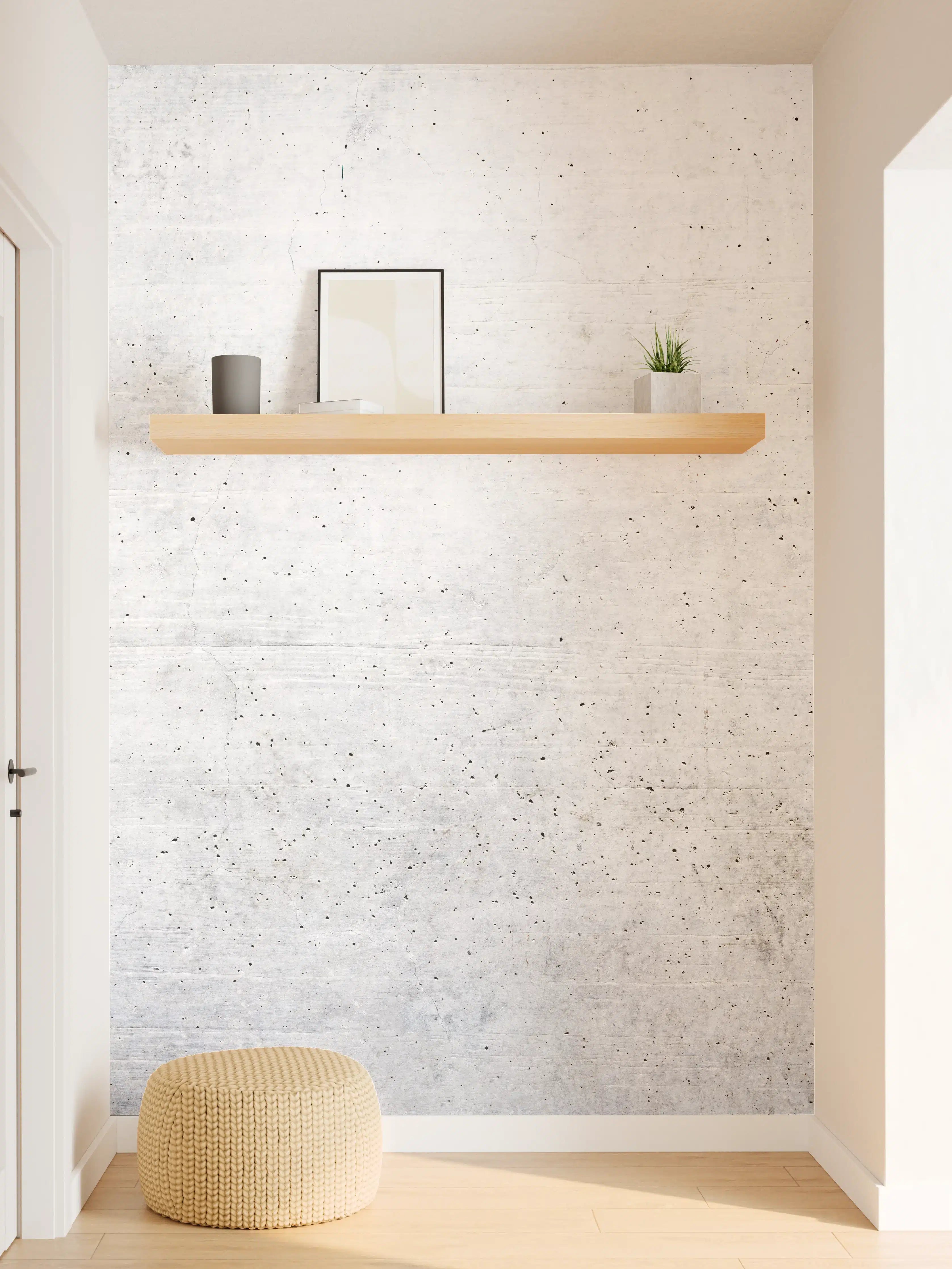 Wandverkleidung Flur - Weißes Zement Design