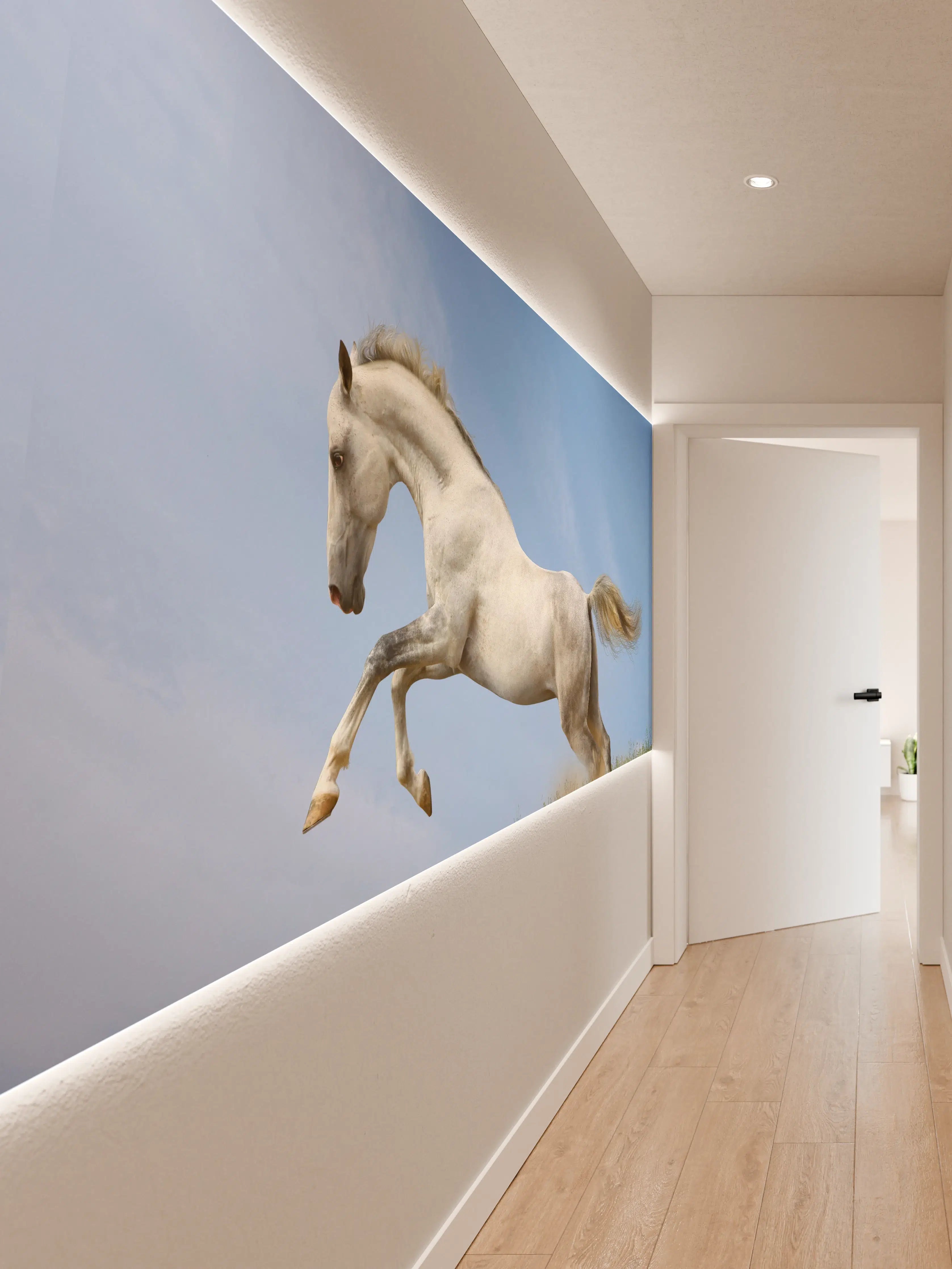 Wandverkleidung Flur - Wilder Araber-Hengst 