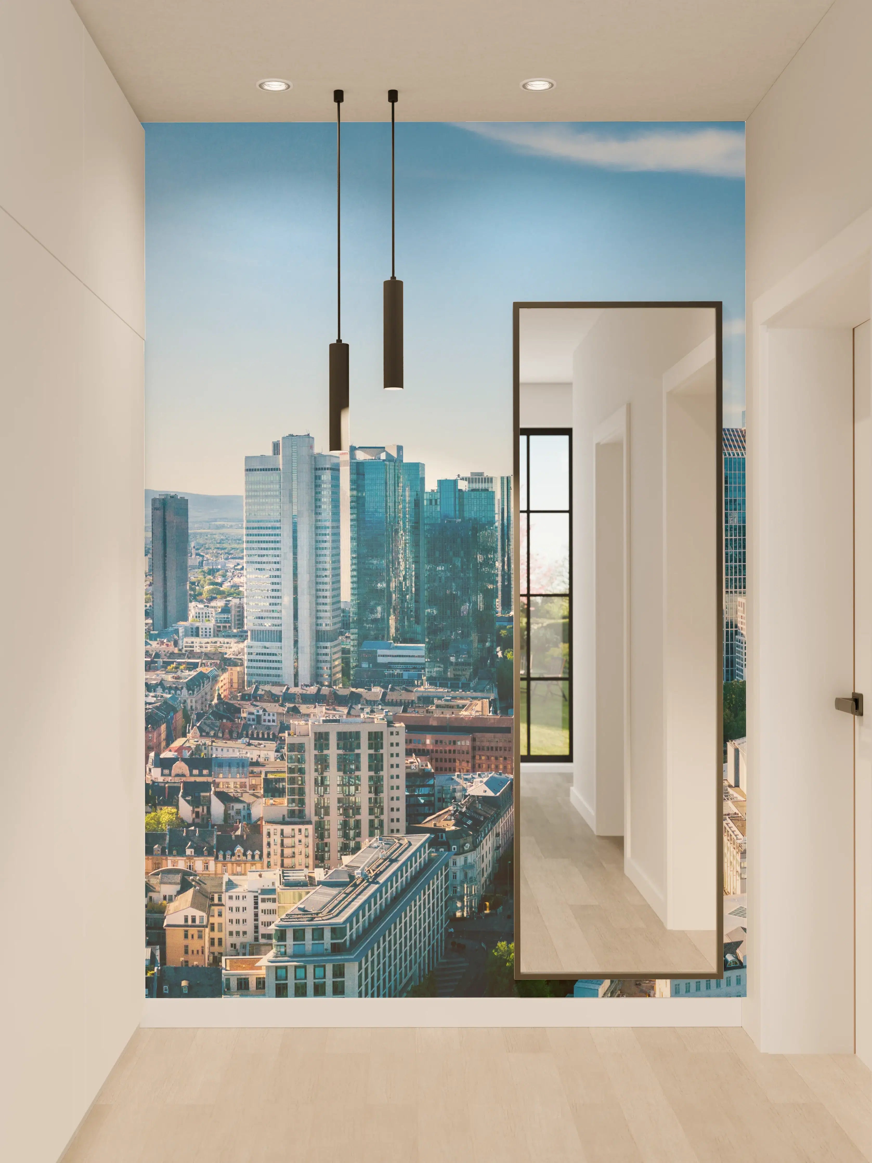 Wandverkleidung Flur - Wolkenkratzer -  Frankfurt am Main