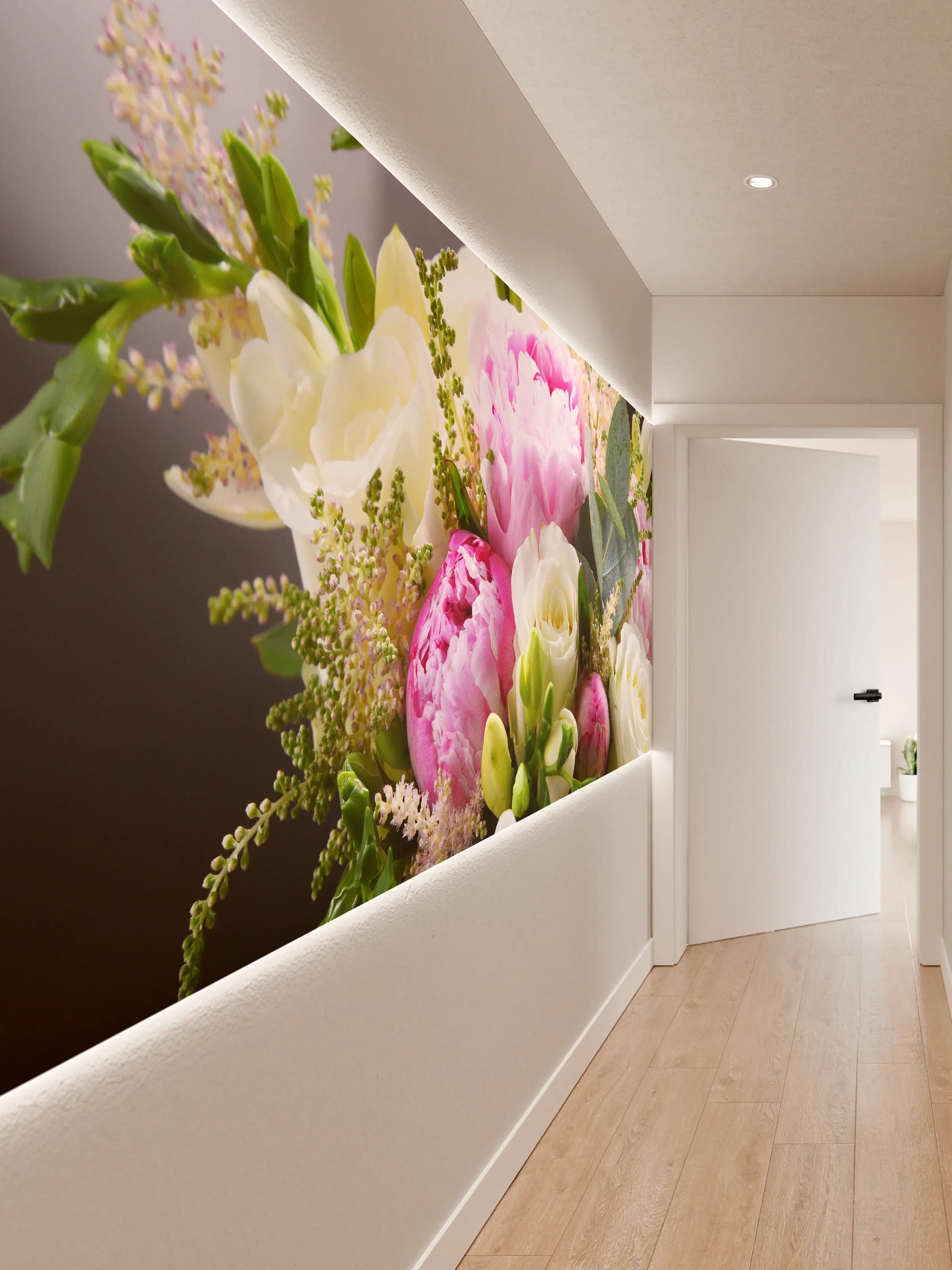 Wandverkleidung Flur - Wunderschöne Blumenarrangement