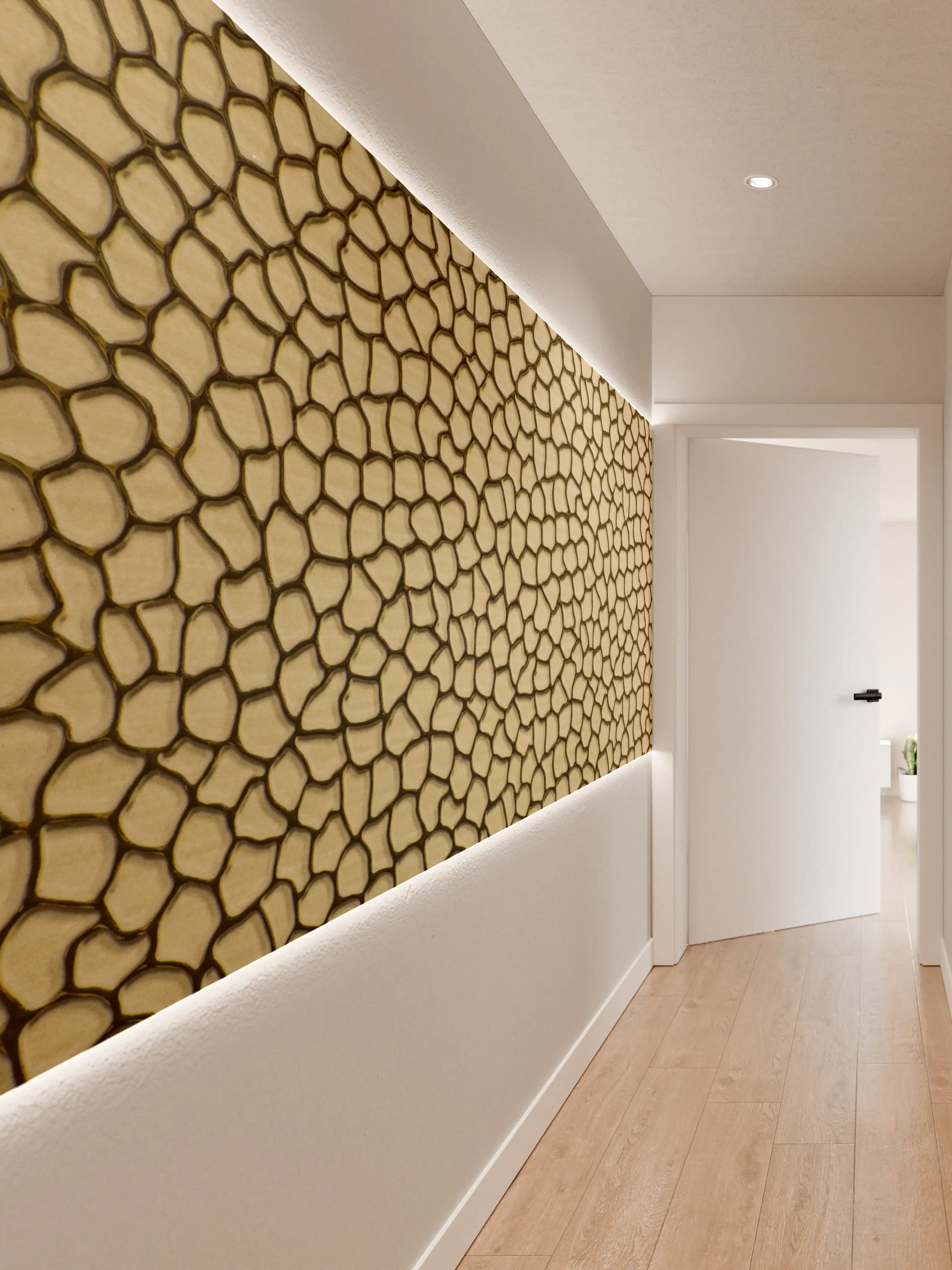 Wandverkleidung Flur - Wunderschönes Muster aus trockenem, braunem Holz