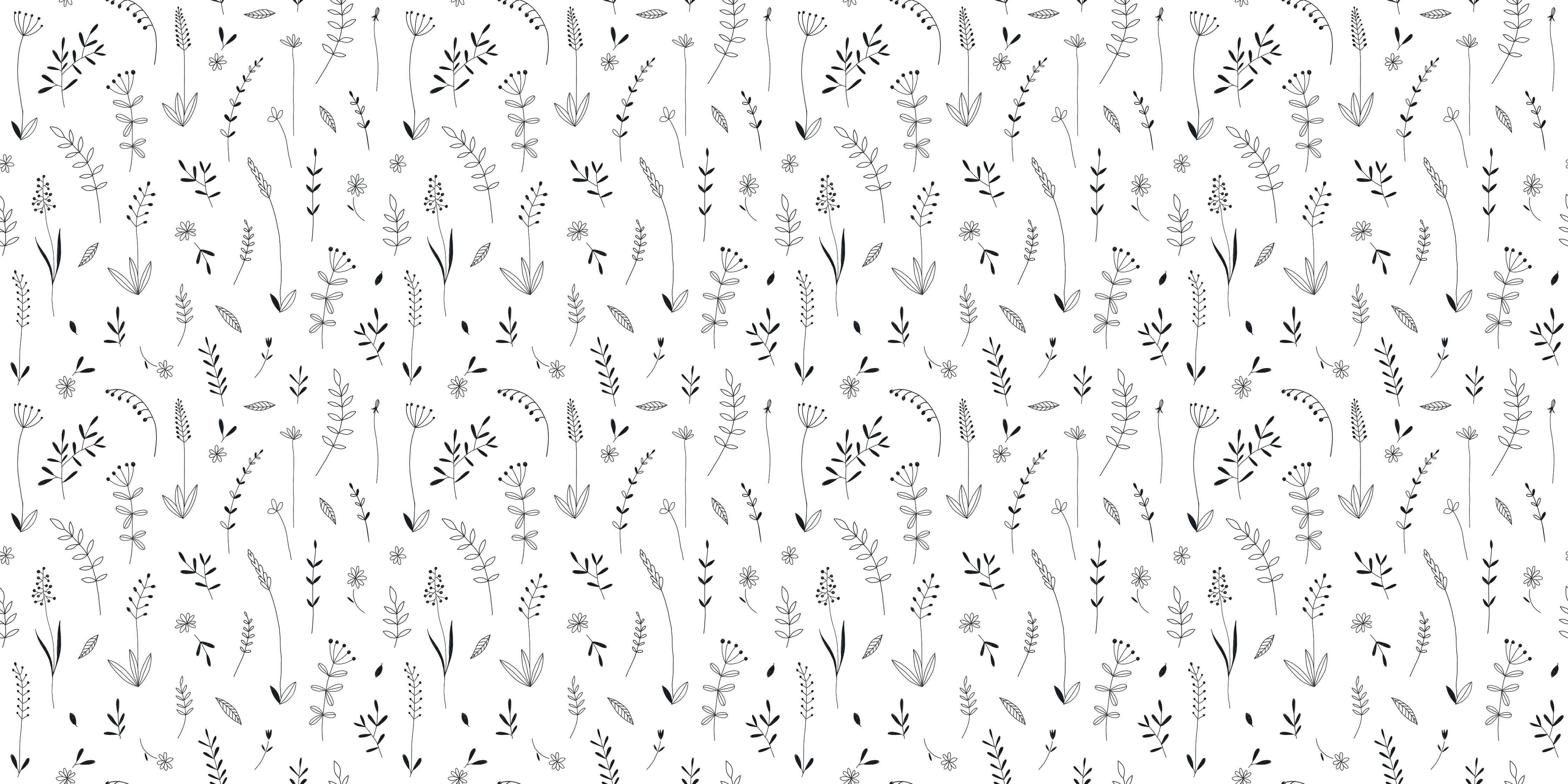 Wandverkleidung Flur-Zarter botanischer Musterhintergrund