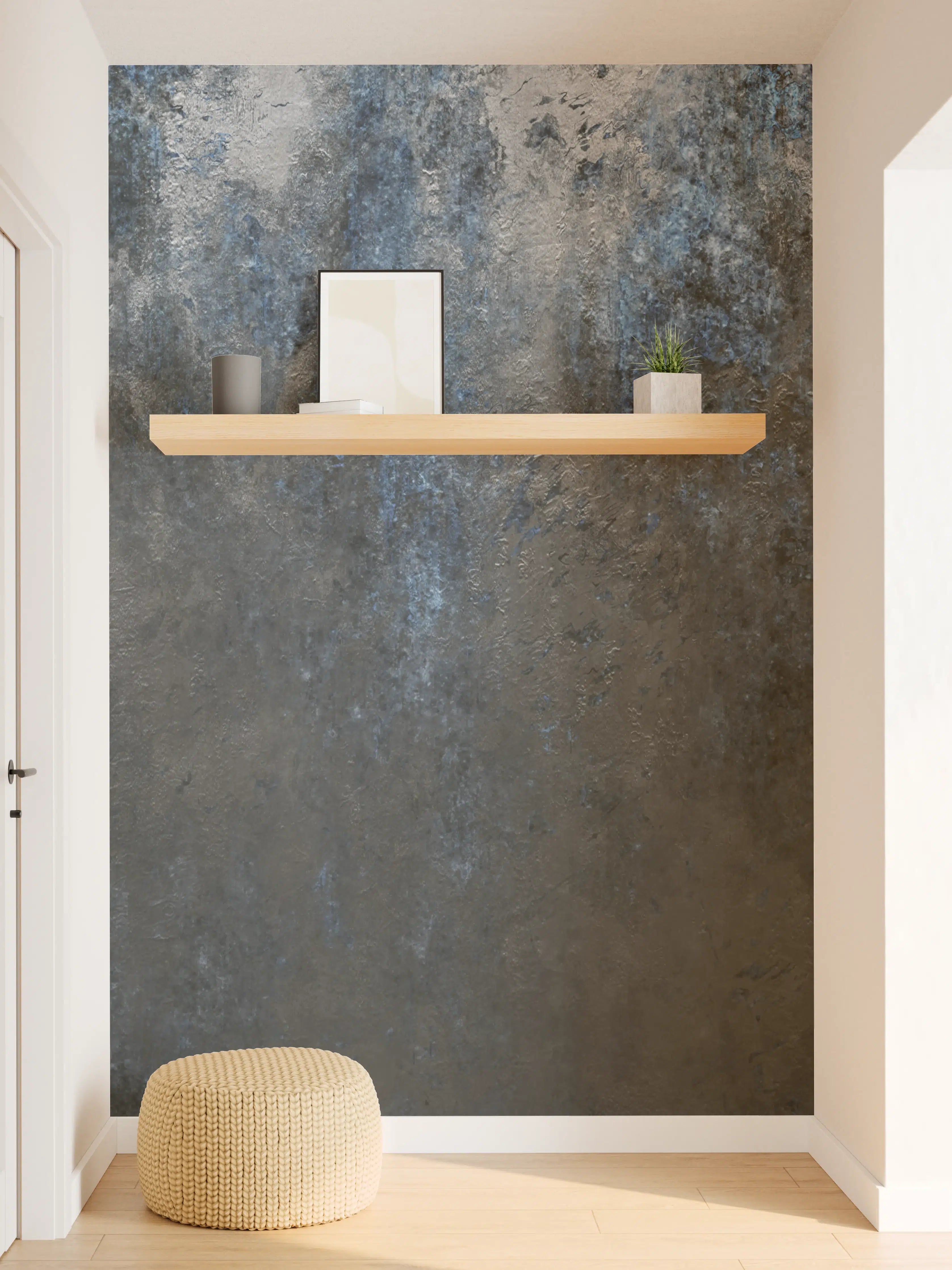 Wandverkleidung Flur - Zeitlose Grau-Optik in Weiß