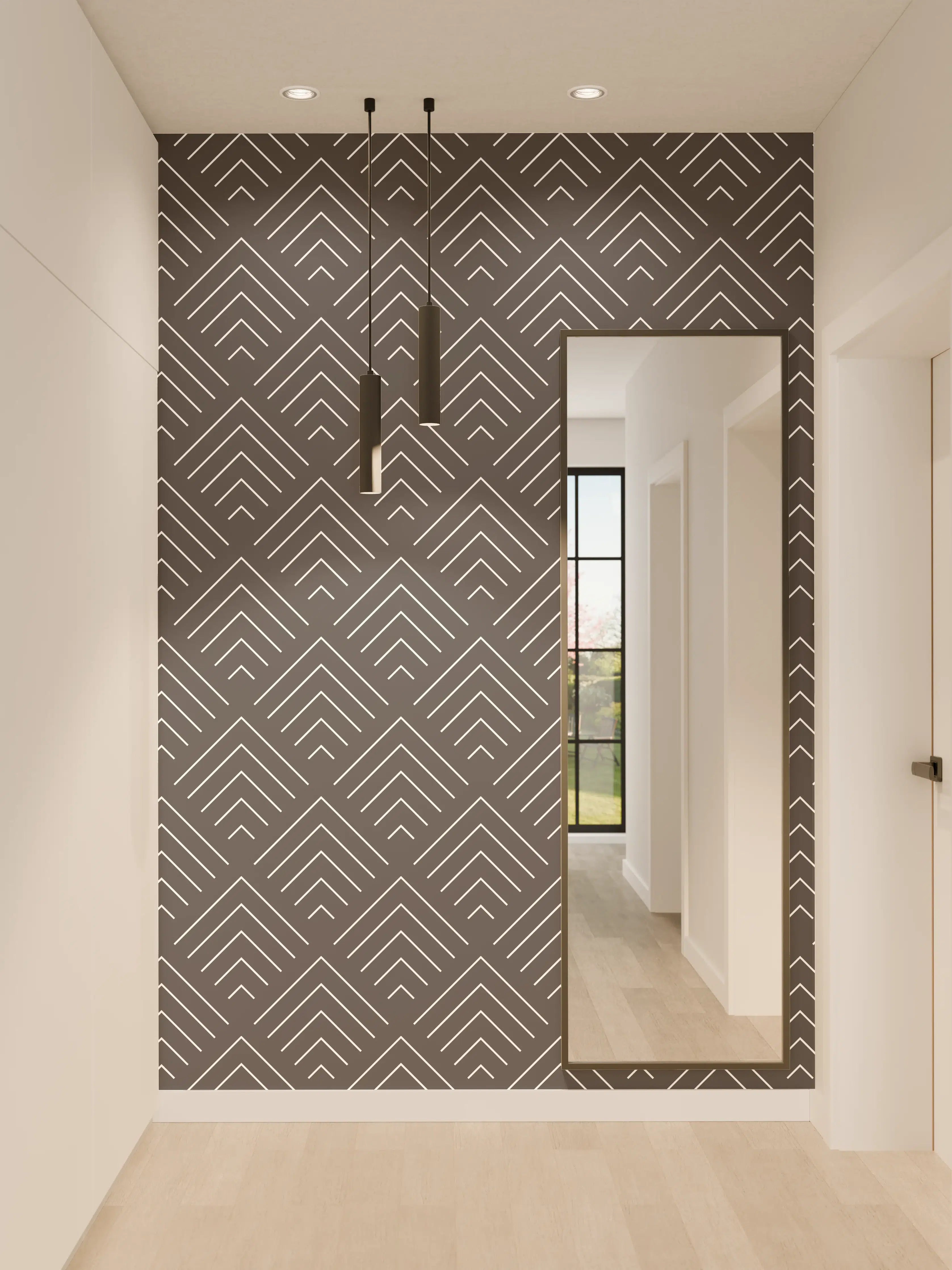 Wandverkleidung Flur - Zeitlose Graue Wandkunst in Weiß