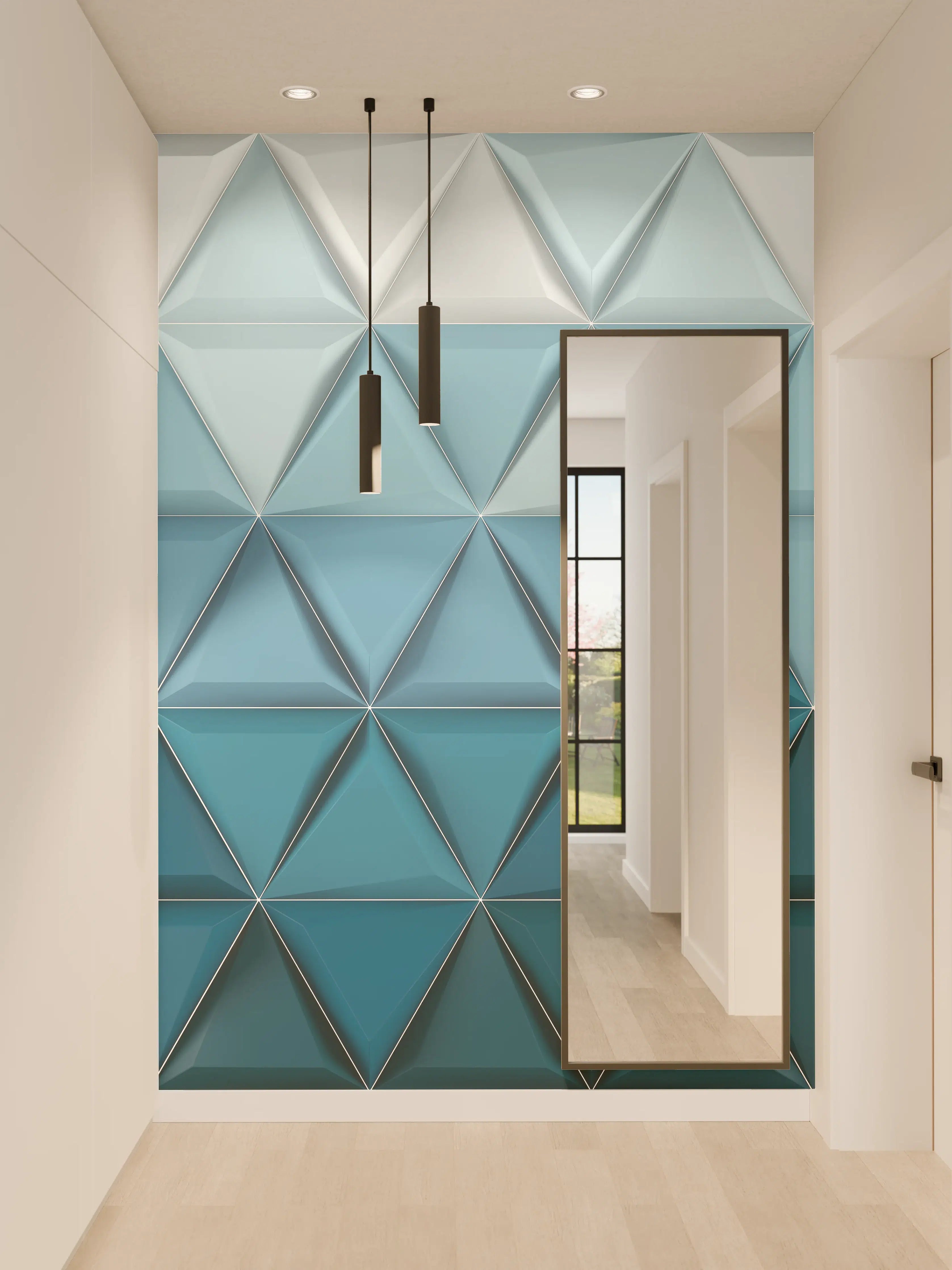 Wandverkleidung Flur - Zeitlose Grauwand-Designs in moderner Geometrie