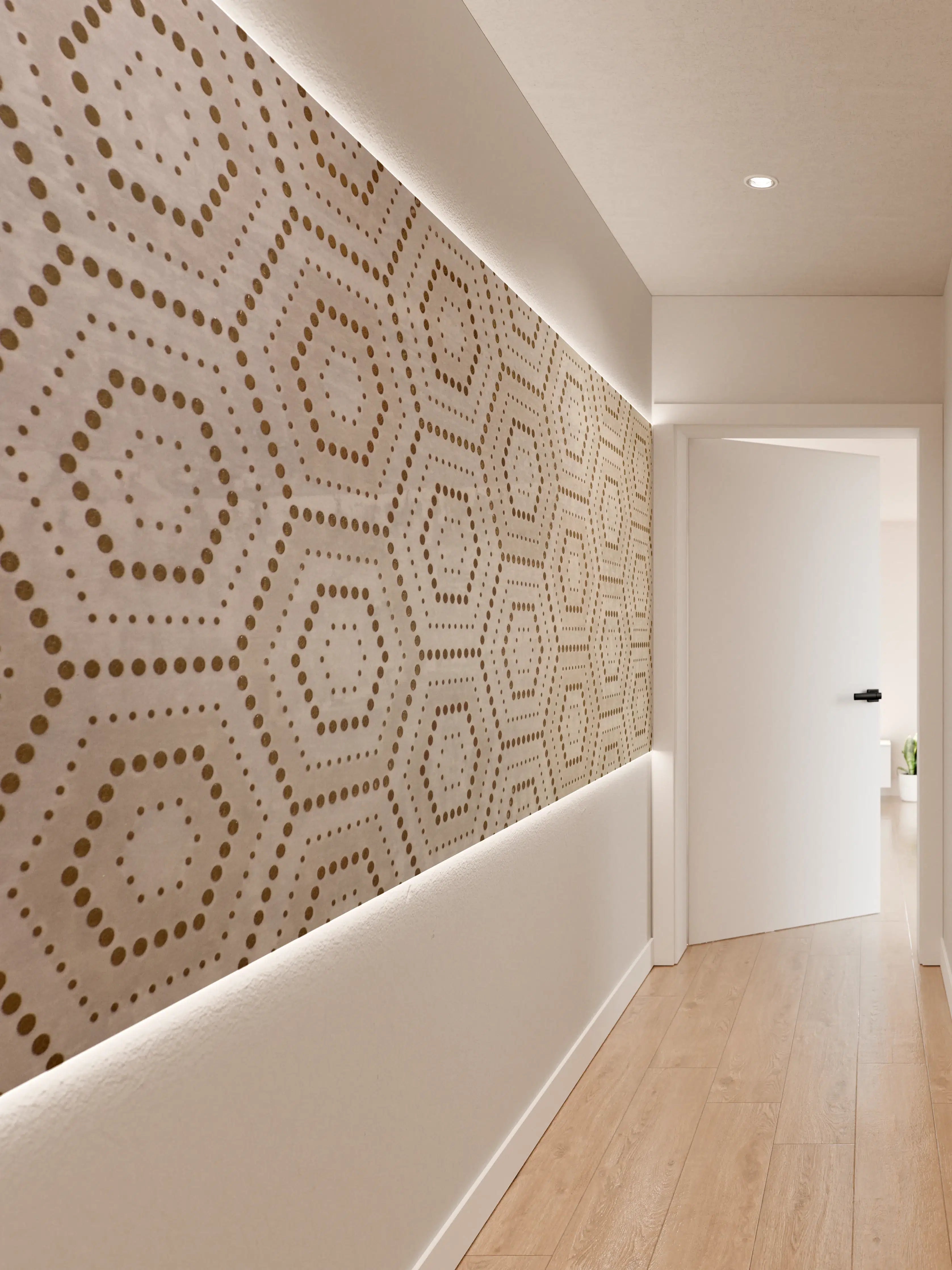 Wandverkleidung Flur - Zeitlose Grauwandkunst: Geometrische Muster