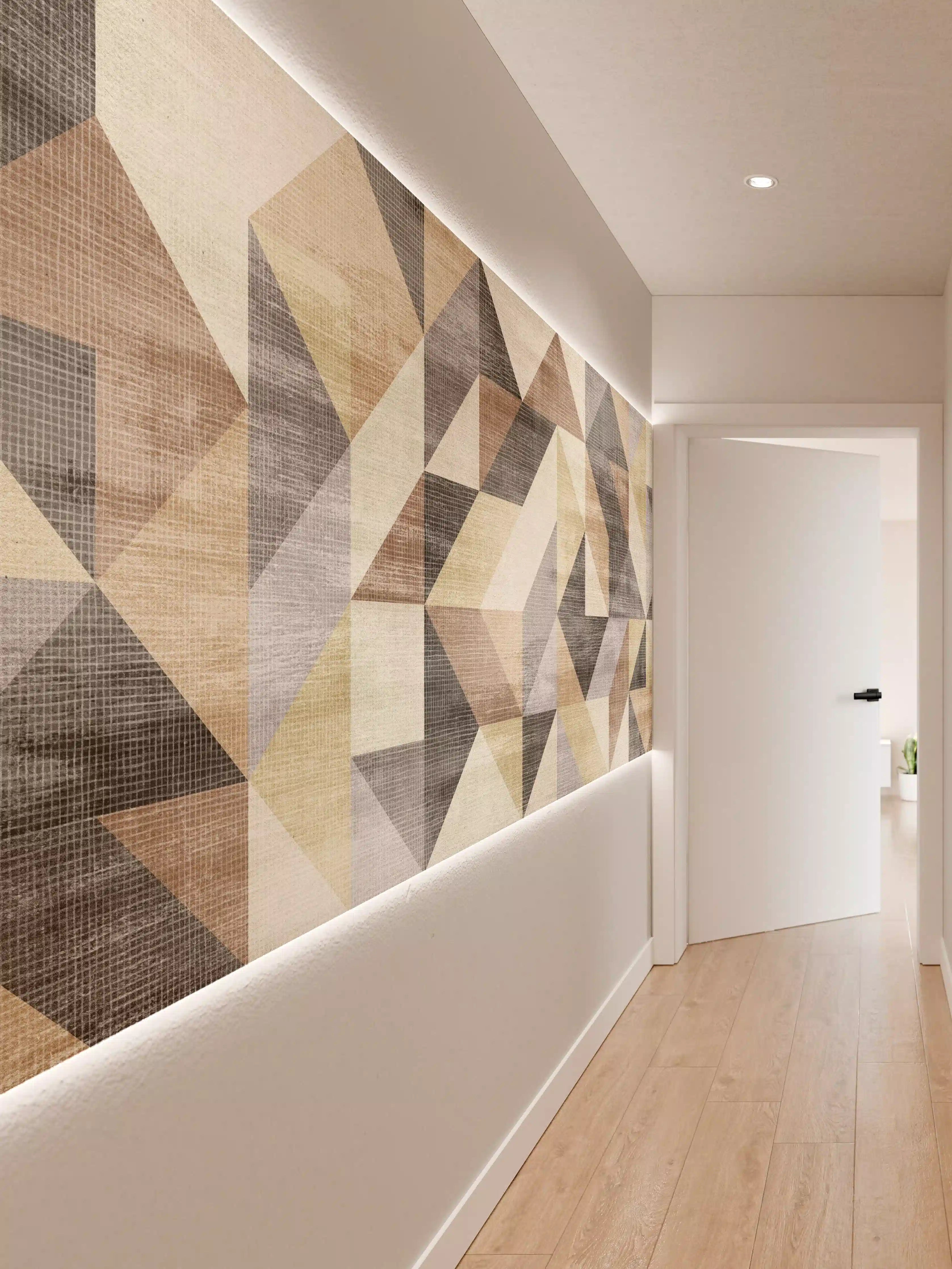 Wandverkleidung Flur - gestreiften Stoff Textur 