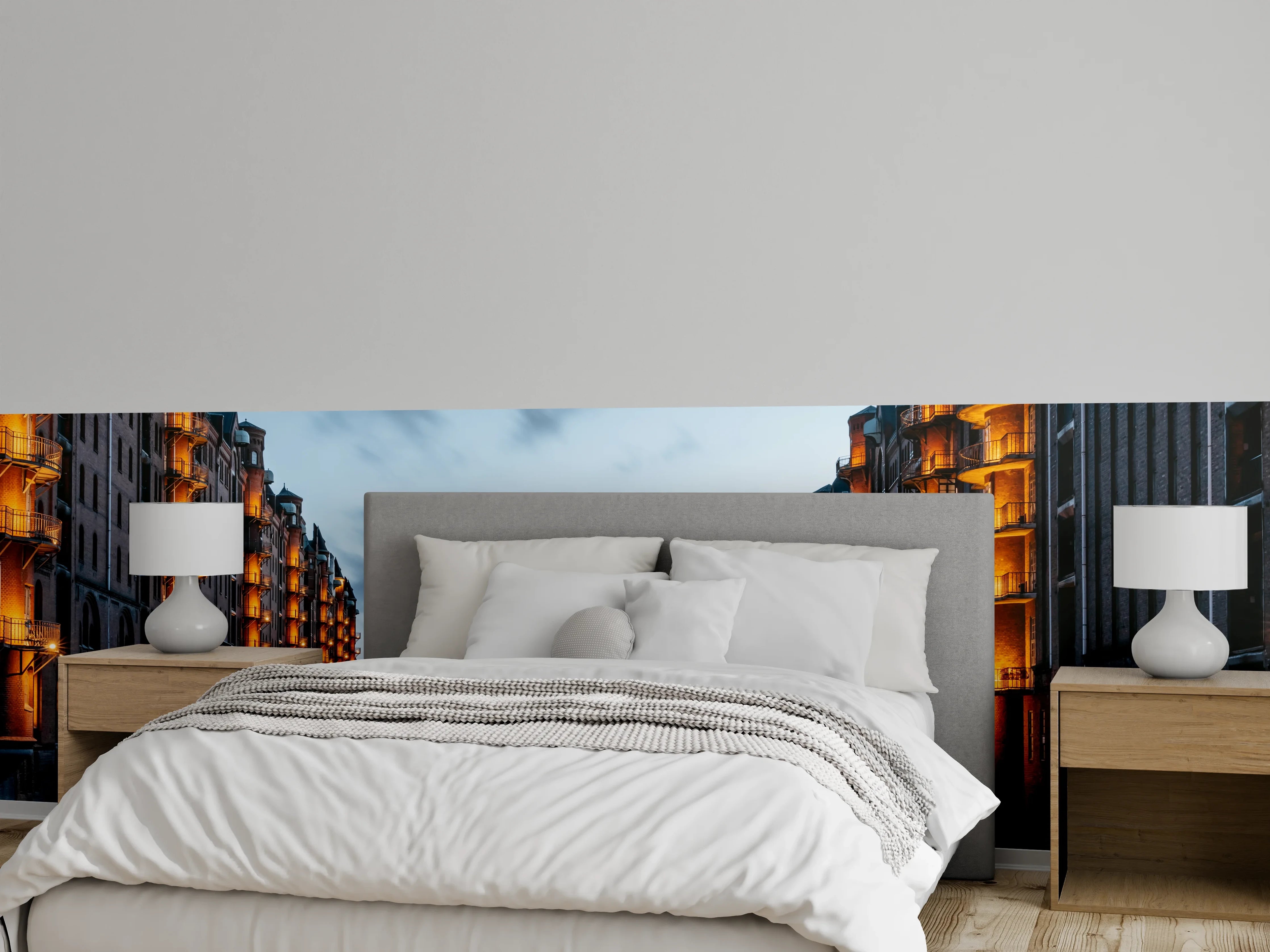 Wandverkleidung Schlafzimmer -  Ausblick von der Poggenmühlenbrücke - Hamburg