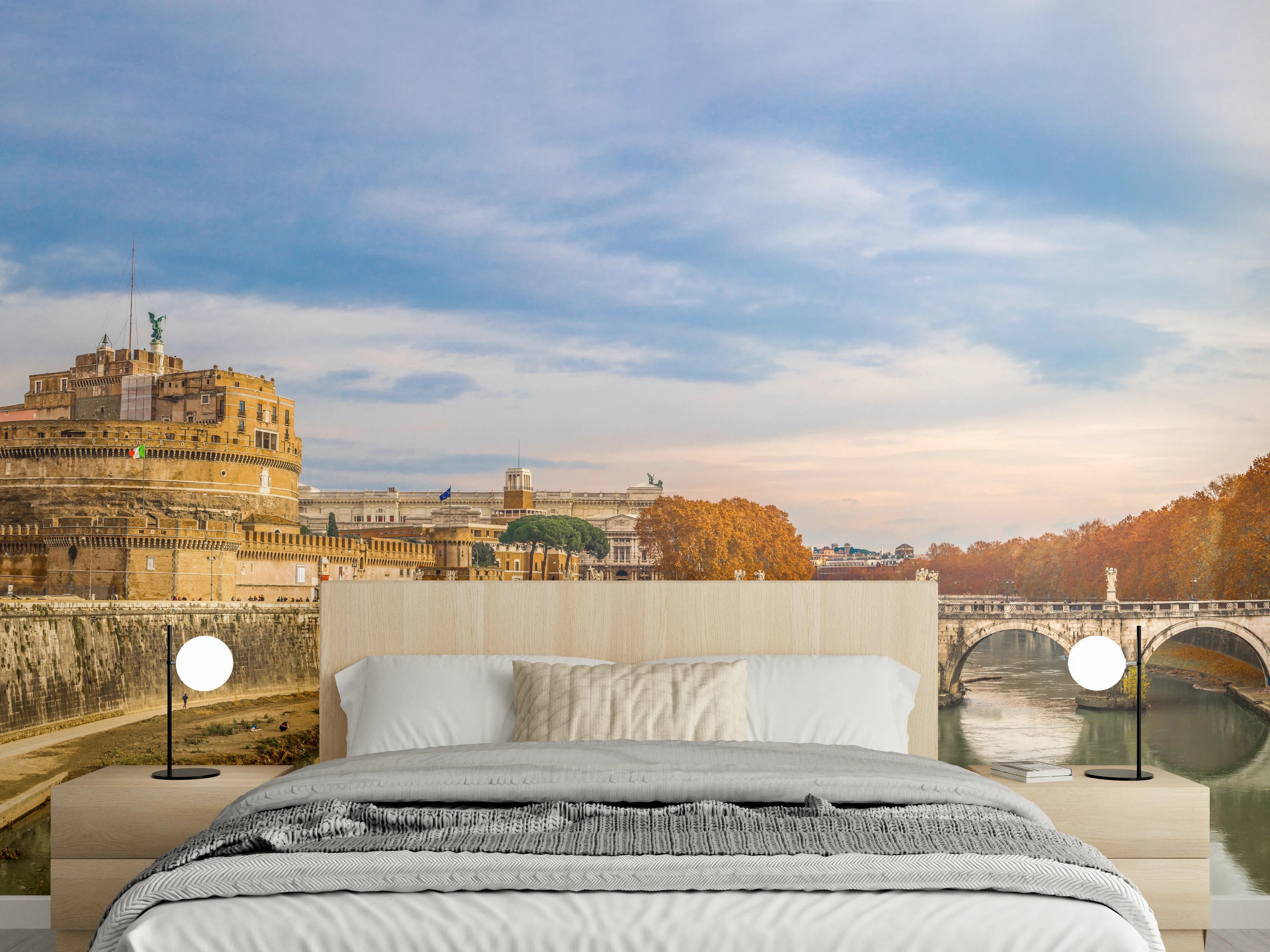 Wandverkleidung Schlafzimmer -  Brücke in Sant'angelo in Rome - Italien