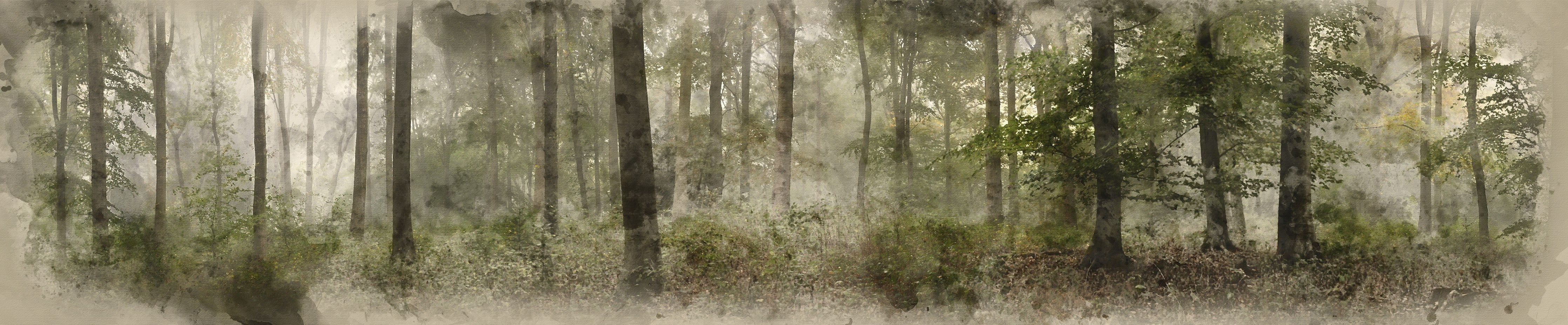 Wandverkleidung Schlafzimmer- Digitale Aquarellmalerei - von Wendo