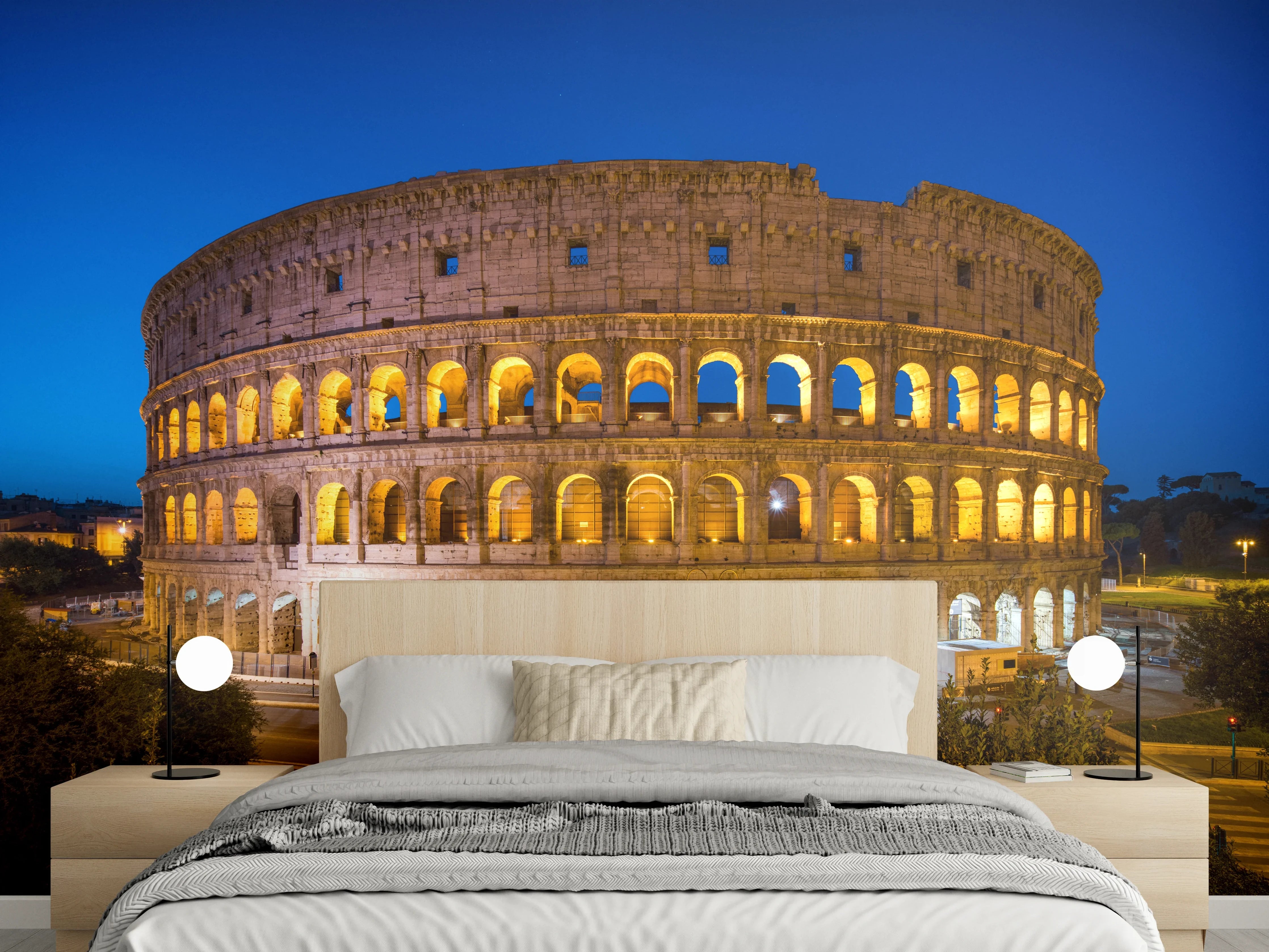 Wandverkleidung Schlafzimmer -  Kolosseum in Rom - Italien