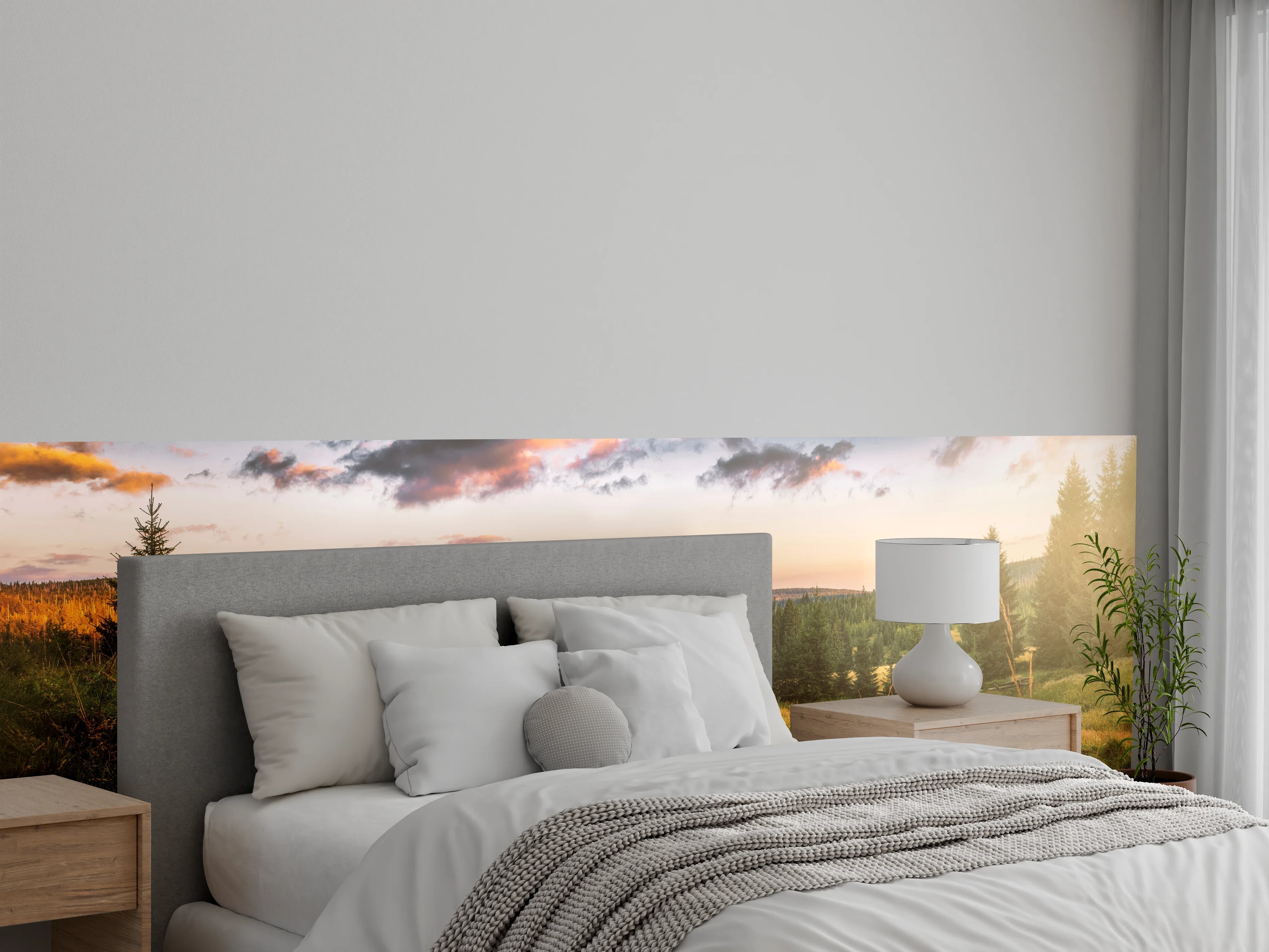Wandverkleidung Schlafzimmer - Abendlicher Berg Luzný - Tschechien