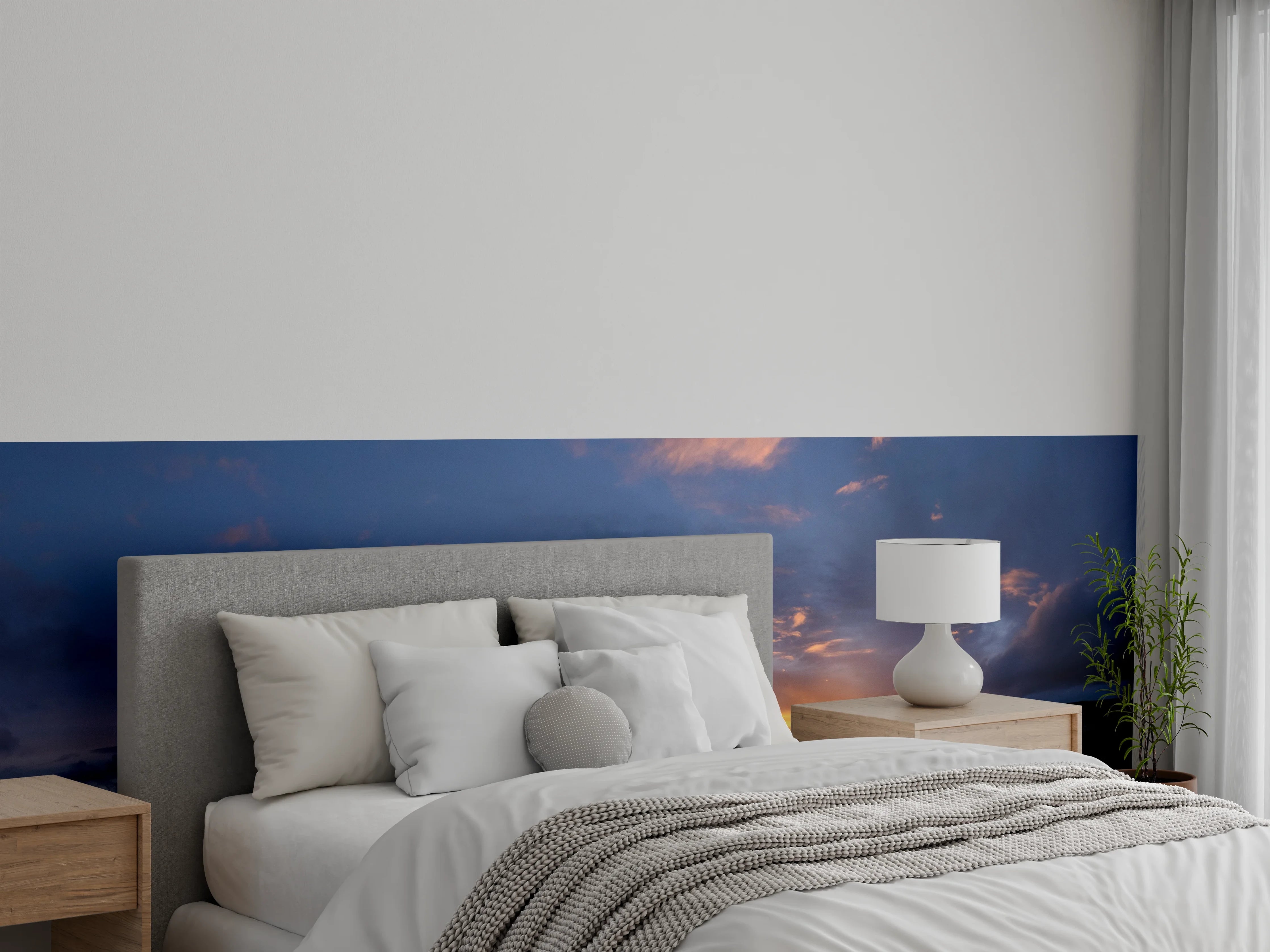 Wandverkleidung Schlafzimmer - Abendlicher Sonnenuntergang am Meer