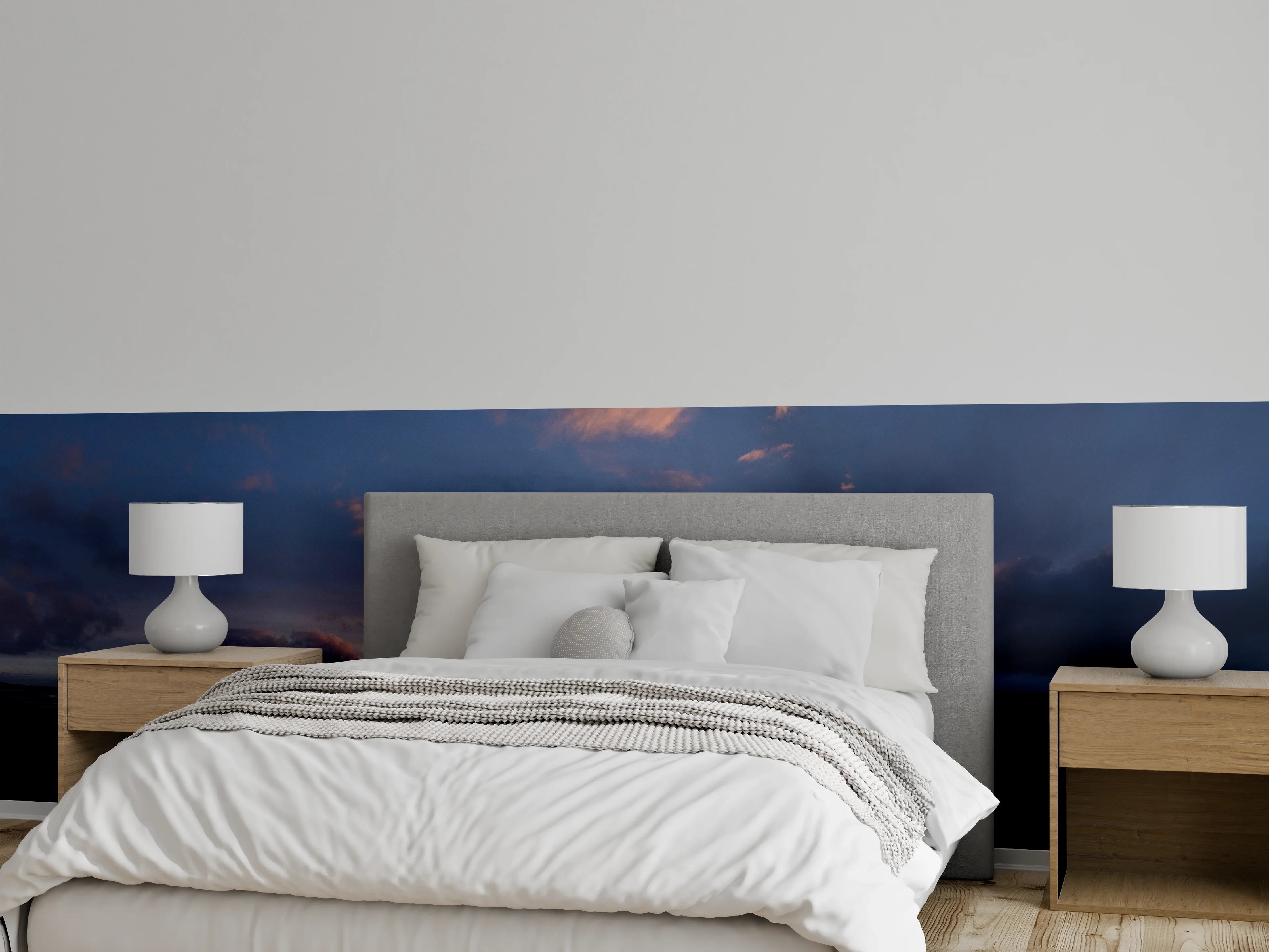 Wandverkleidung Schlafzimmer - Abendlicher Sonnenuntergang am Meer