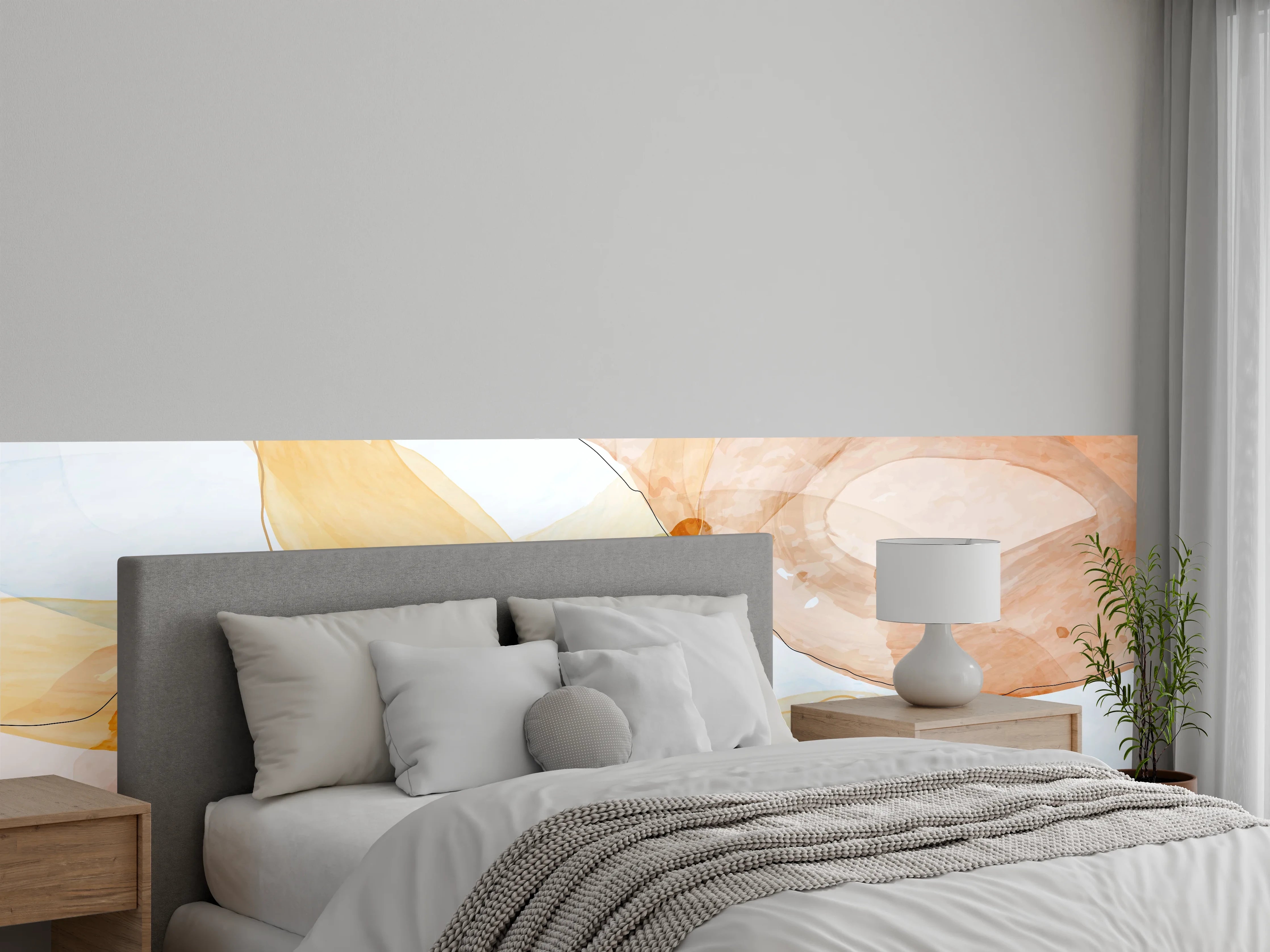 Wandverkleidung Schlafzimmer - Abstrakte Aquarellfarbtextur