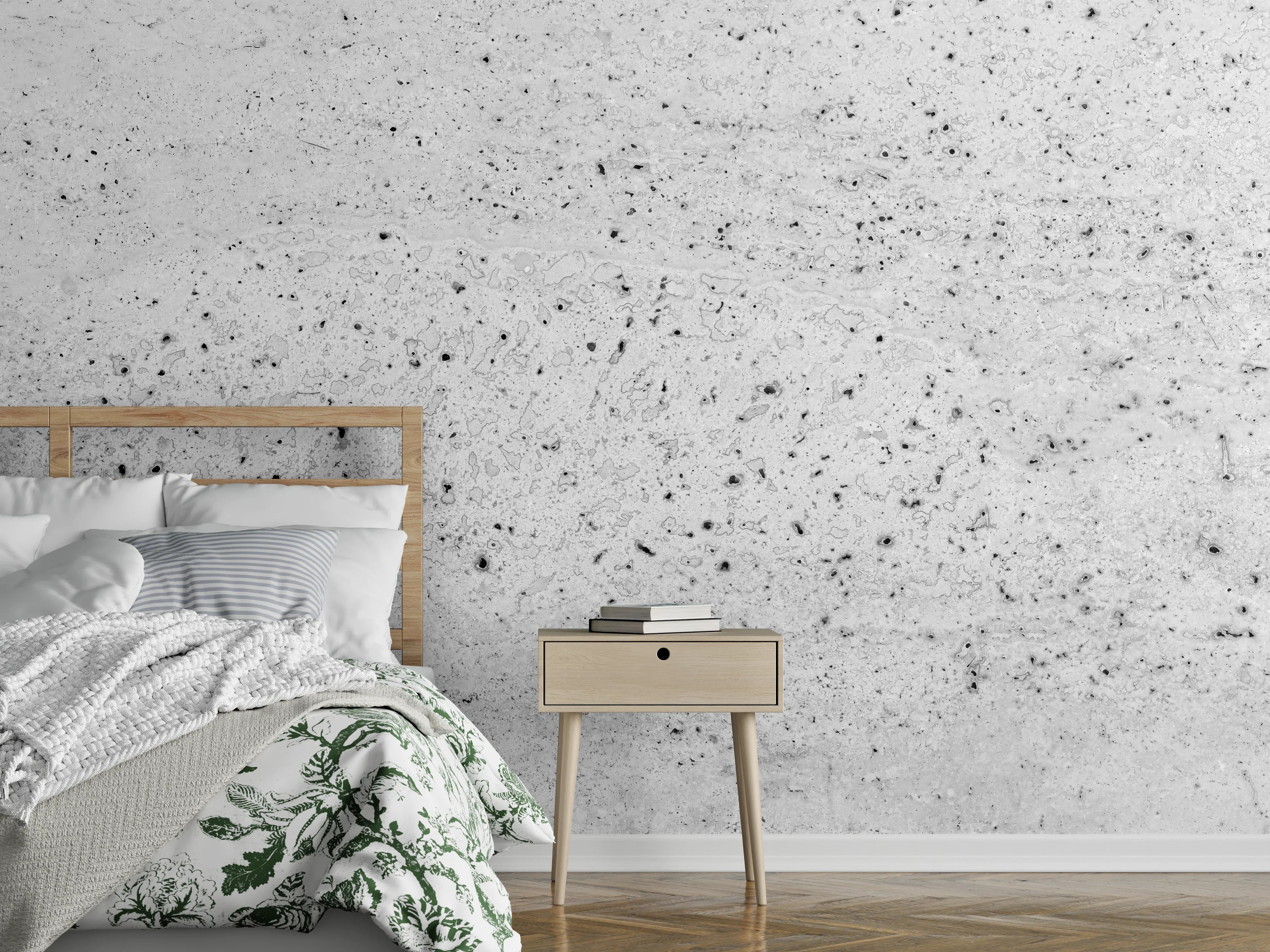 Wandverkleidung Schlafzimmer - Abstrakte Betonstruktur