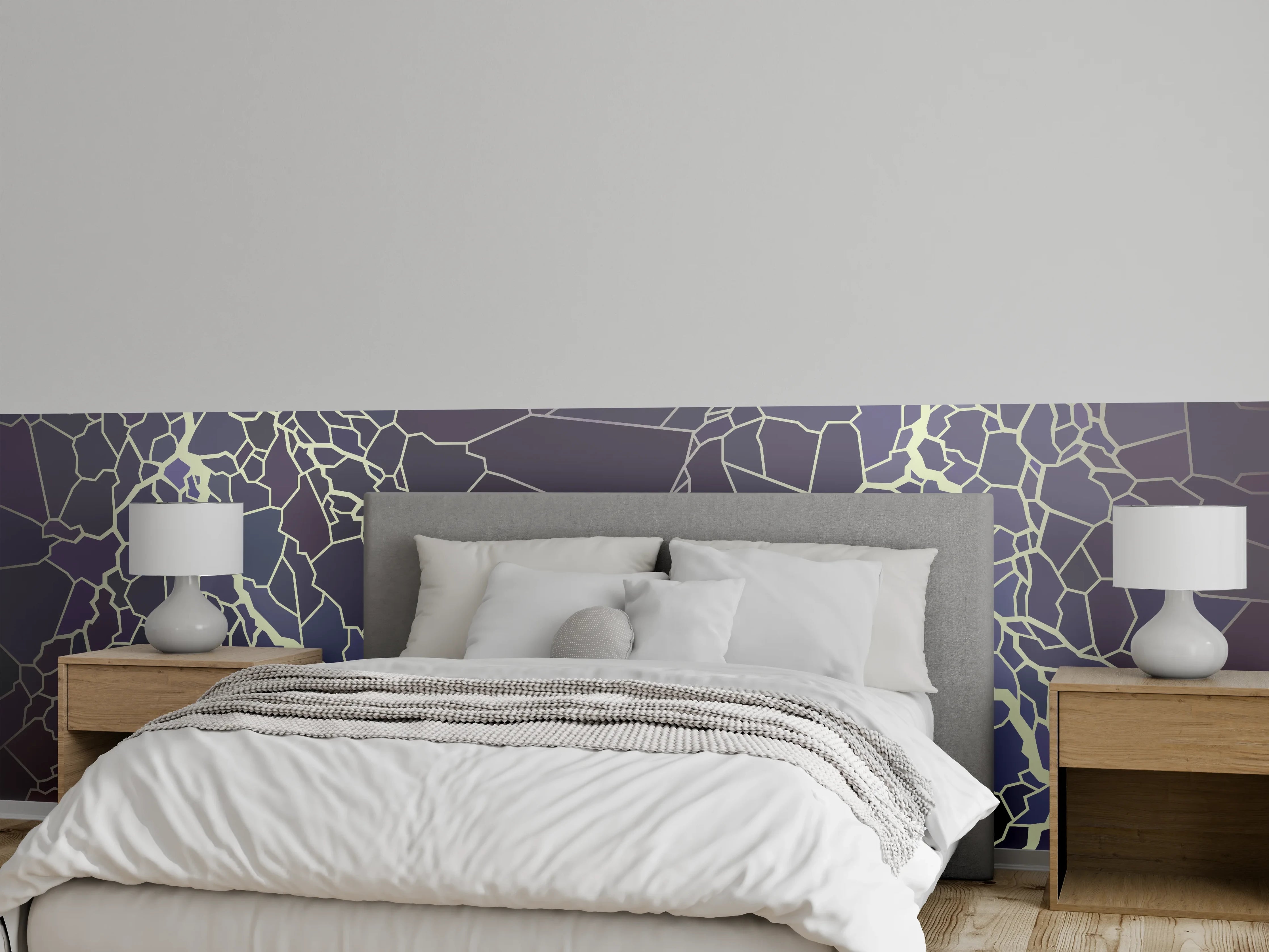 Wandverkleidung Schlafzimmer - Abstrakte Blitzstruktur