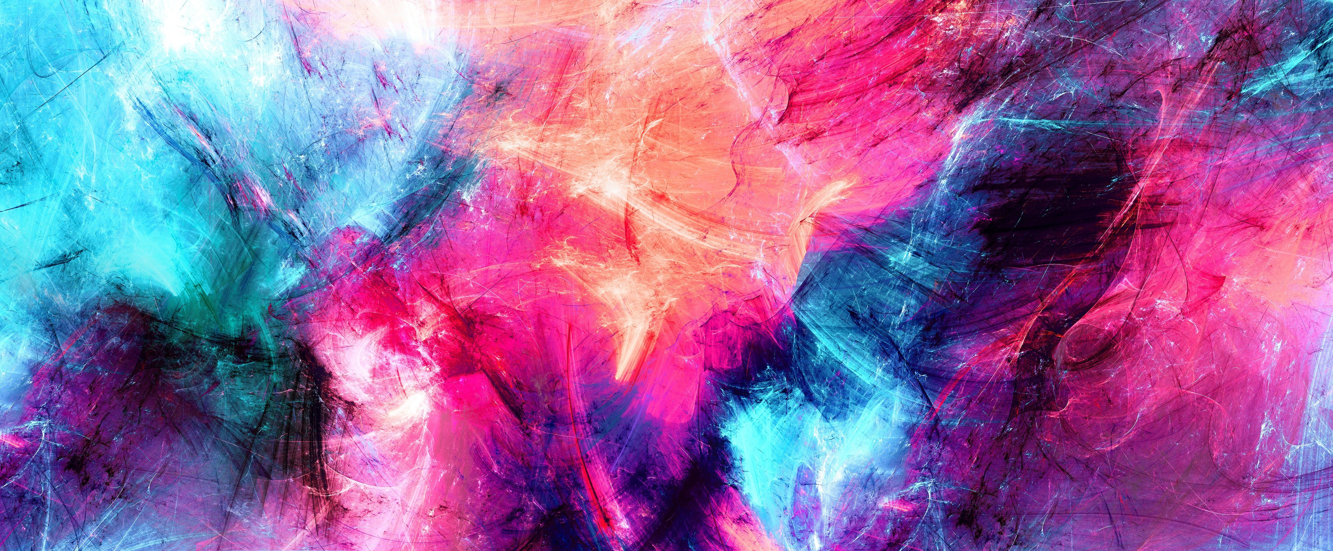 Wandverkleidung Schlafzimmer-Abstrakte Farbexplosion: Buntes Kunstwerk