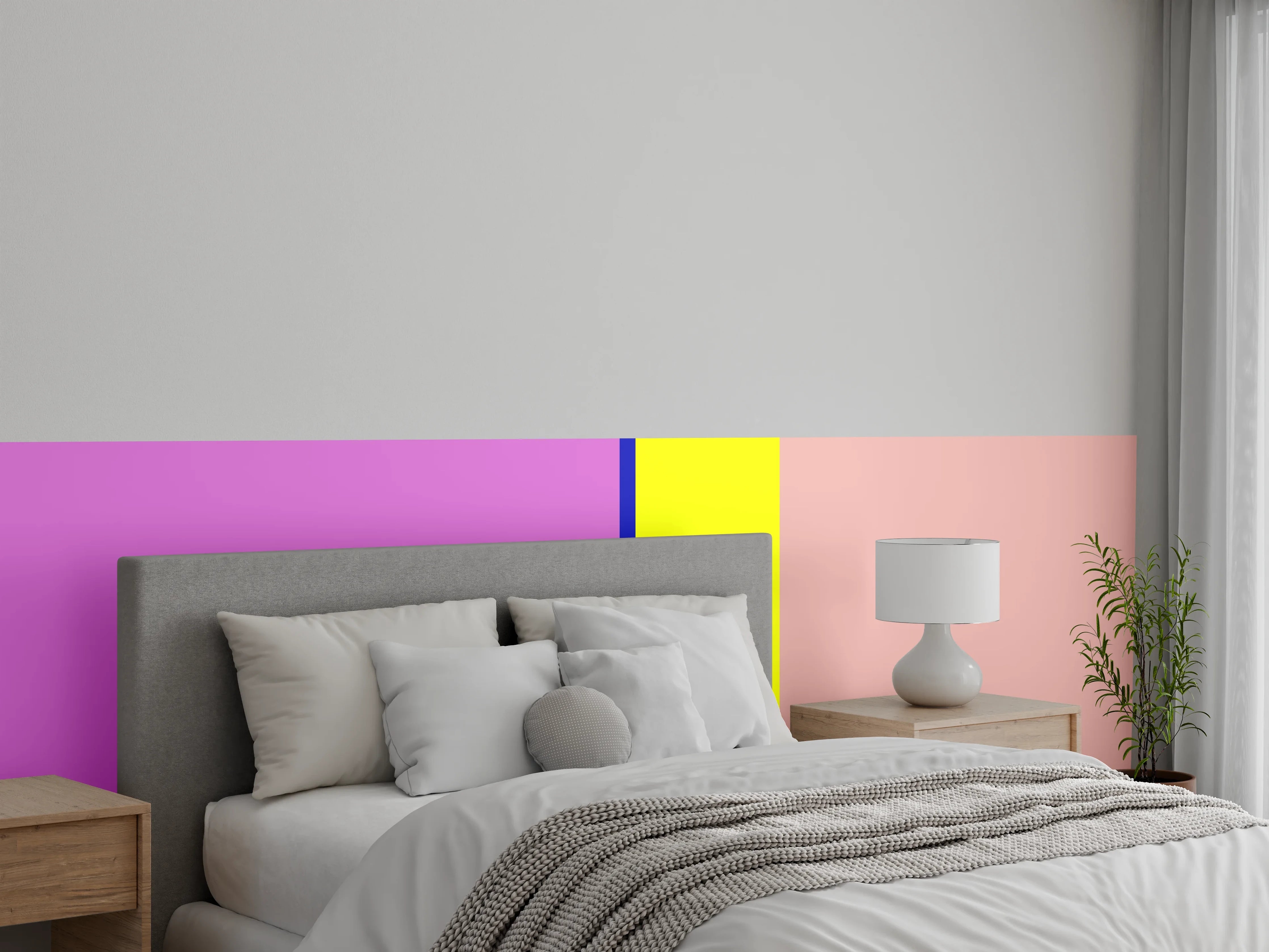 Wandverkleidung Schlafzimmer - Abstrakte Farbflächen Modern