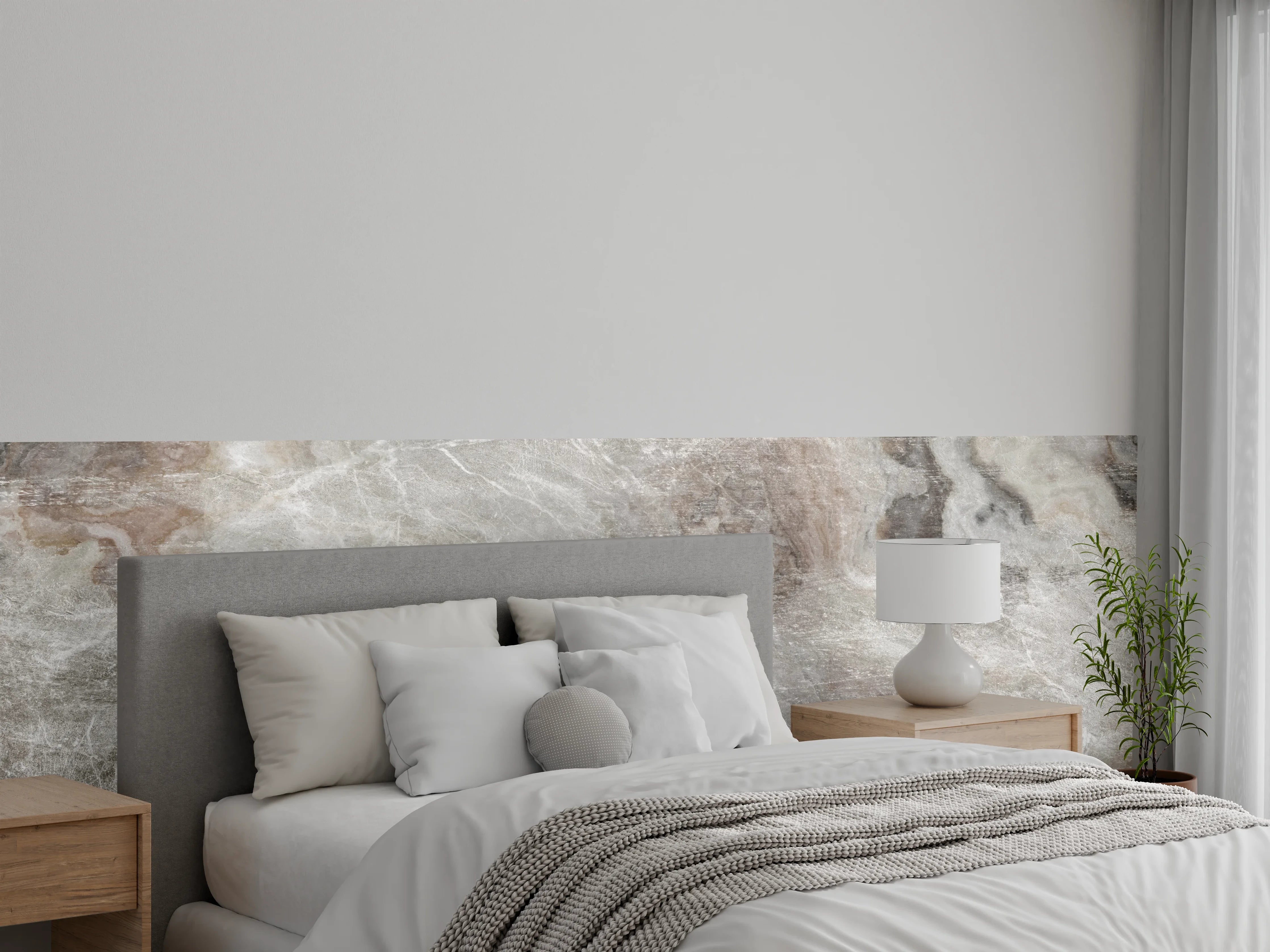 Wandverkleidung Schlafzimmer - Abstrakte Marmor Stein Textur