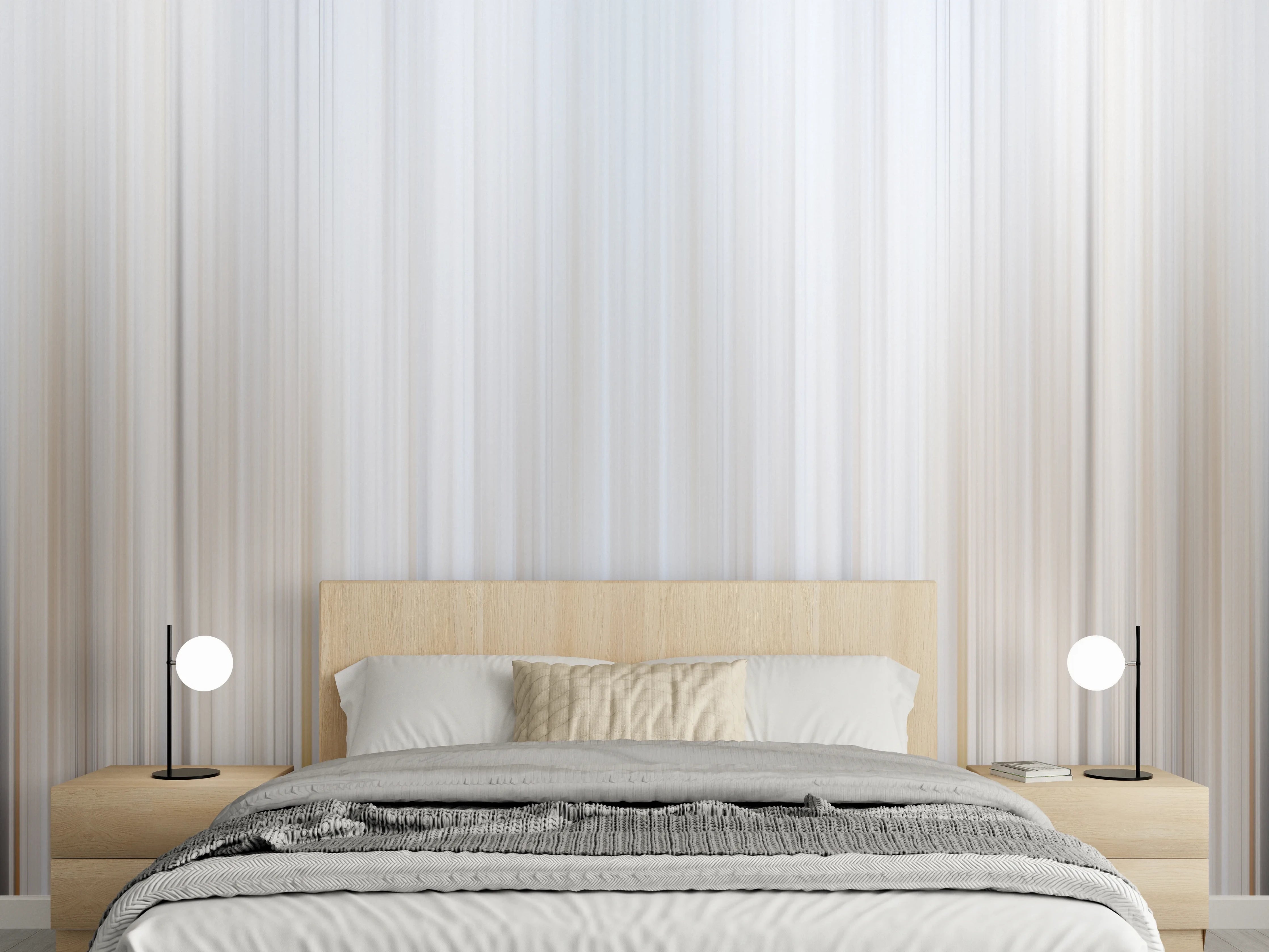 Wandverkleidung Schlafzimmer - Abstrakte Vertikale Linien