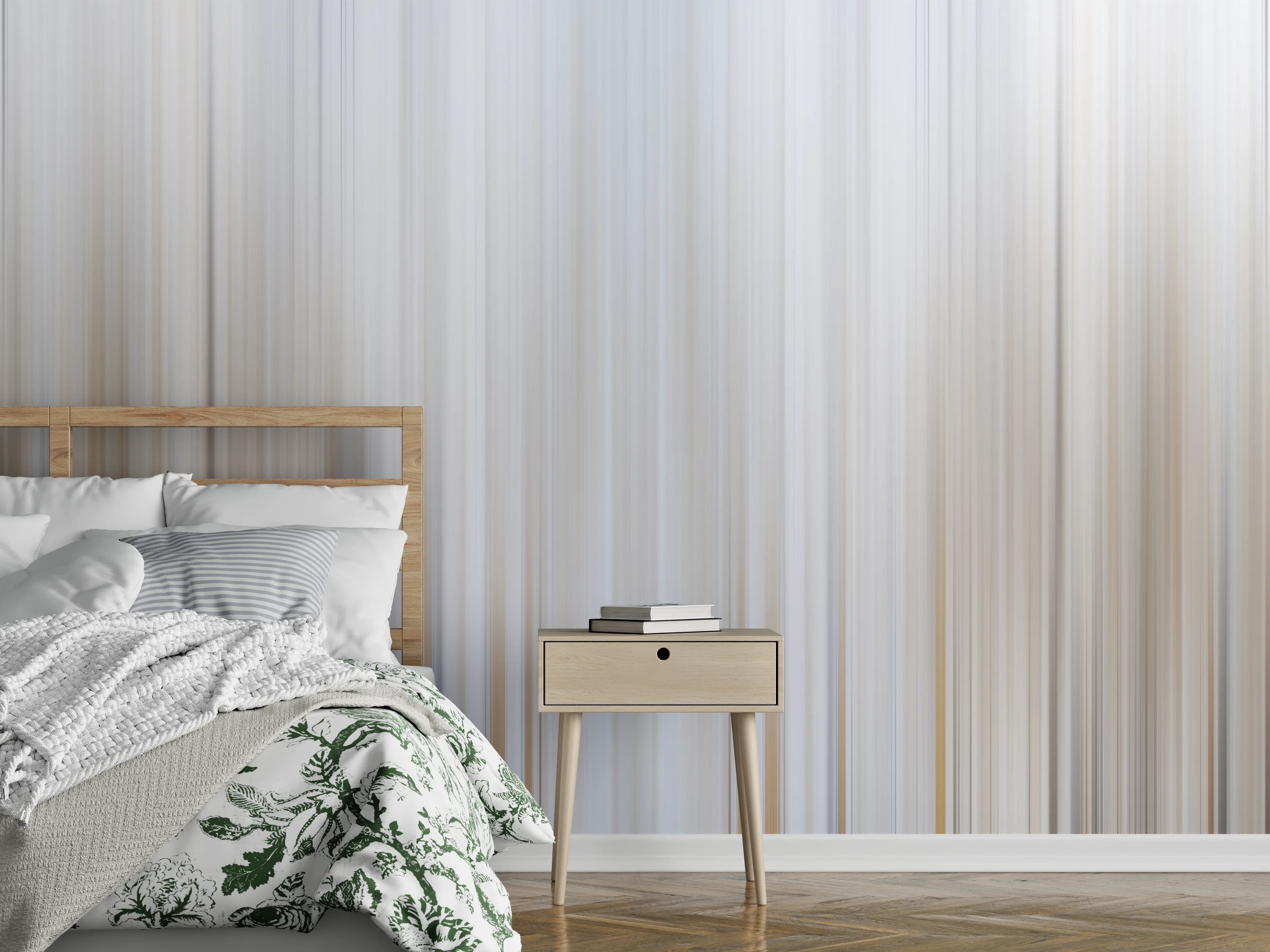 Wandverkleidung Schlafzimmer - Abstrakte Vertikale Linien