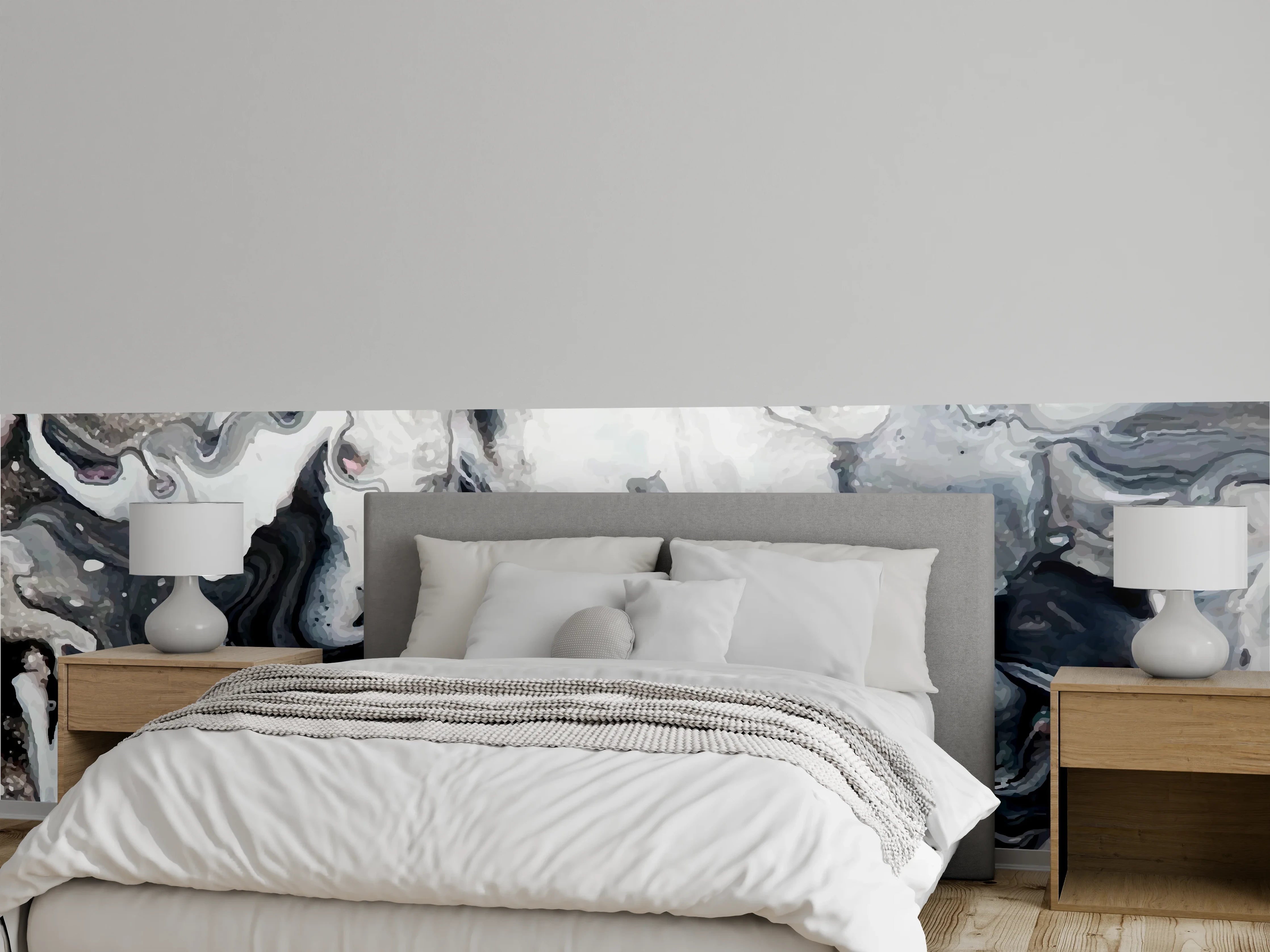 Wandverkleidung Schlafzimmer - Abstrakter Marmor