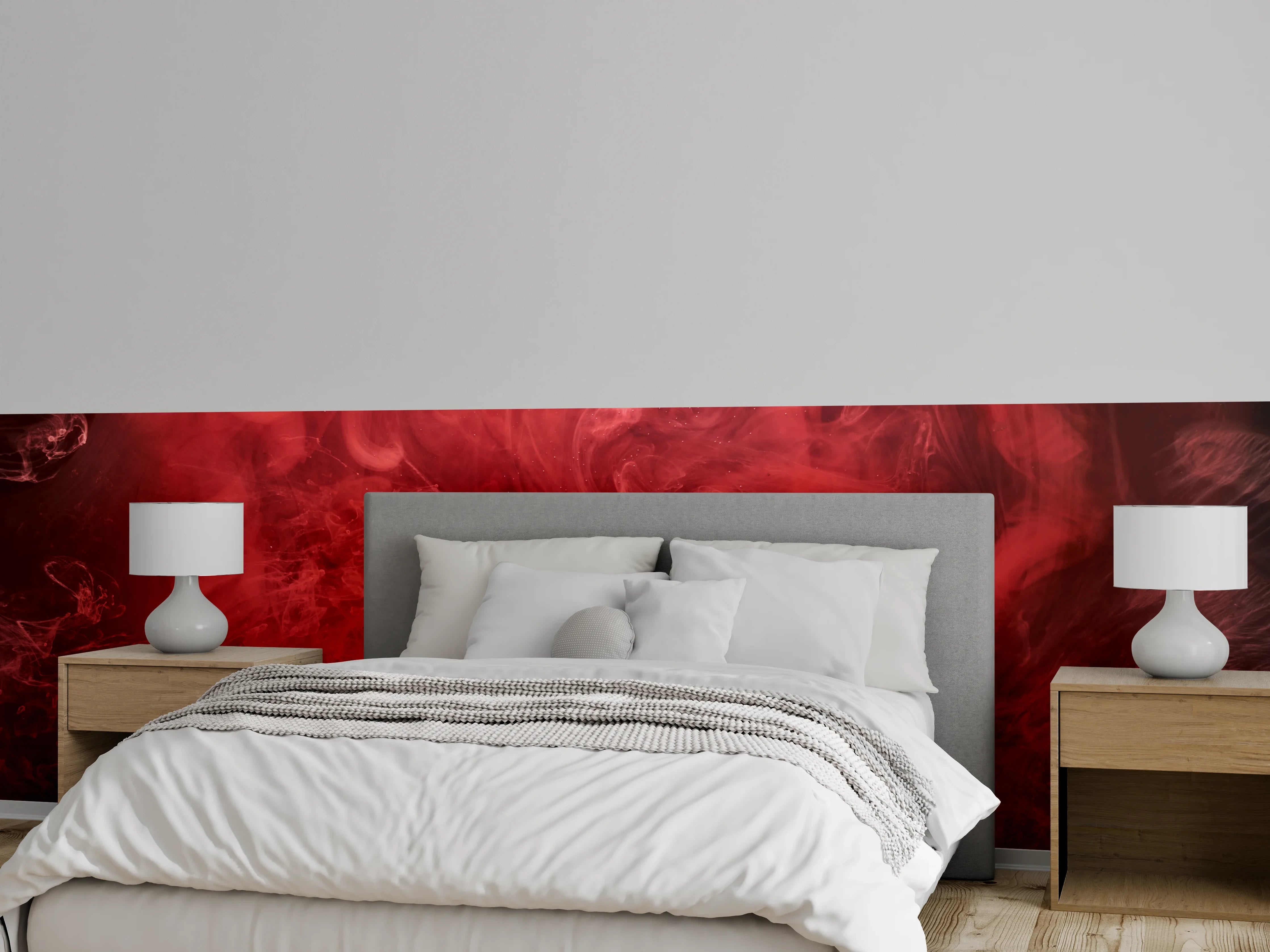 Wandverkleidung Schlafzimmer - Abstrakter roter Ozean