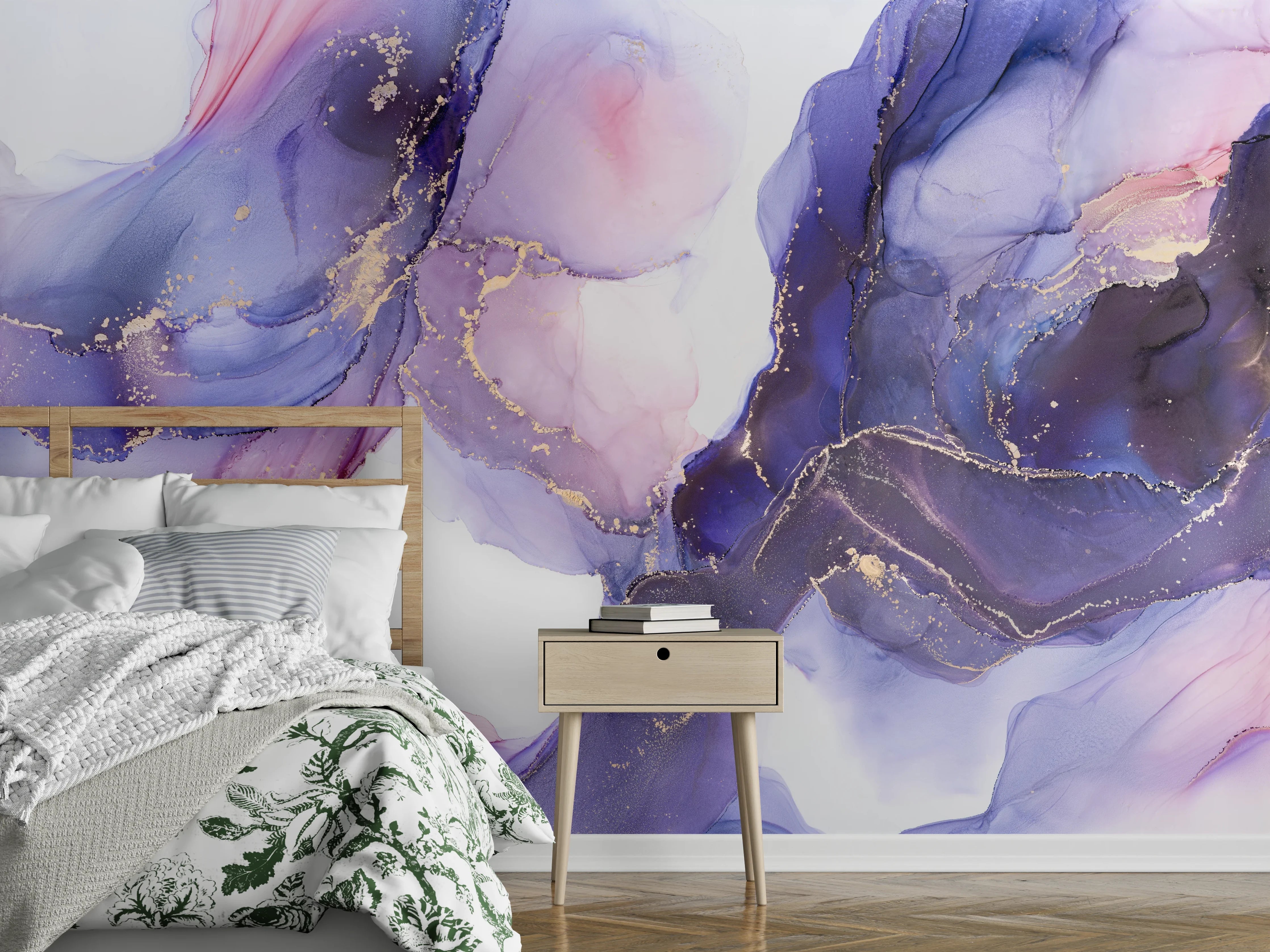 Wandverkleidung Schlafzimmer - Abstraktes Kunstwerk - Öl Malerei