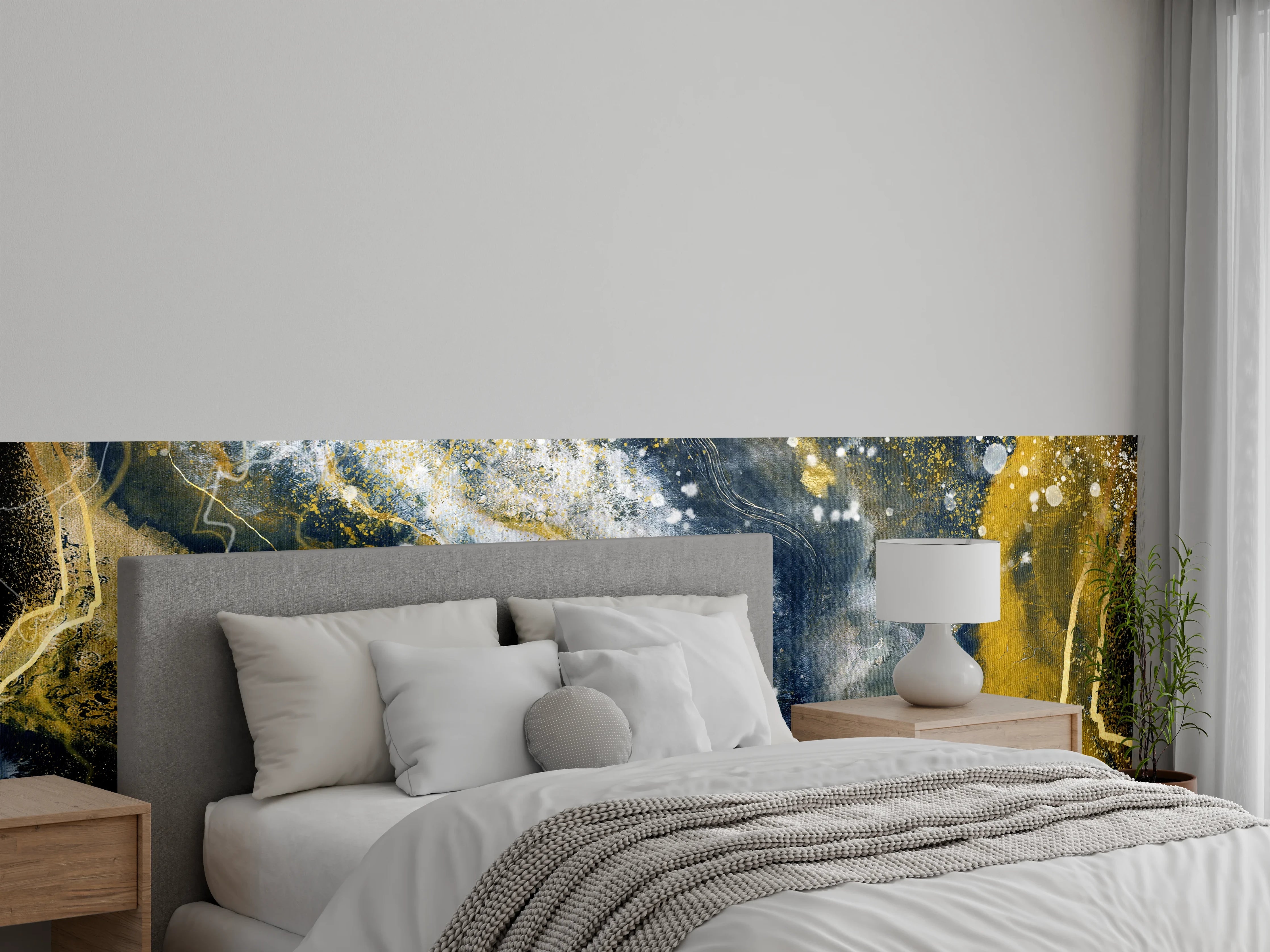 Wandverkleidung Schlafzimmer - Abstraktes Kunstwert - Flüssigkunst