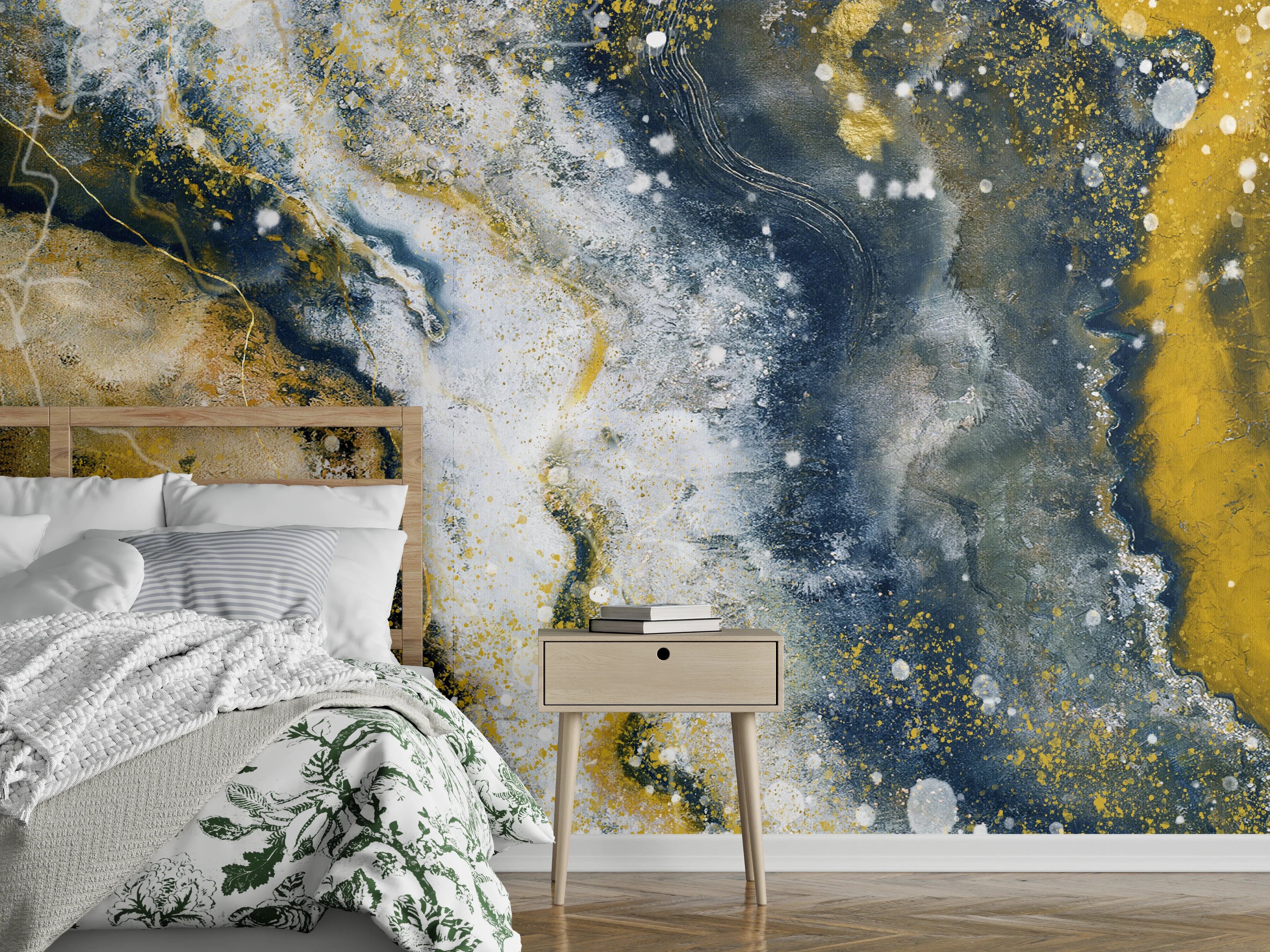 Wandverkleidung Schlafzimmer - Abstraktes Kunstwert - Flüssigkunst