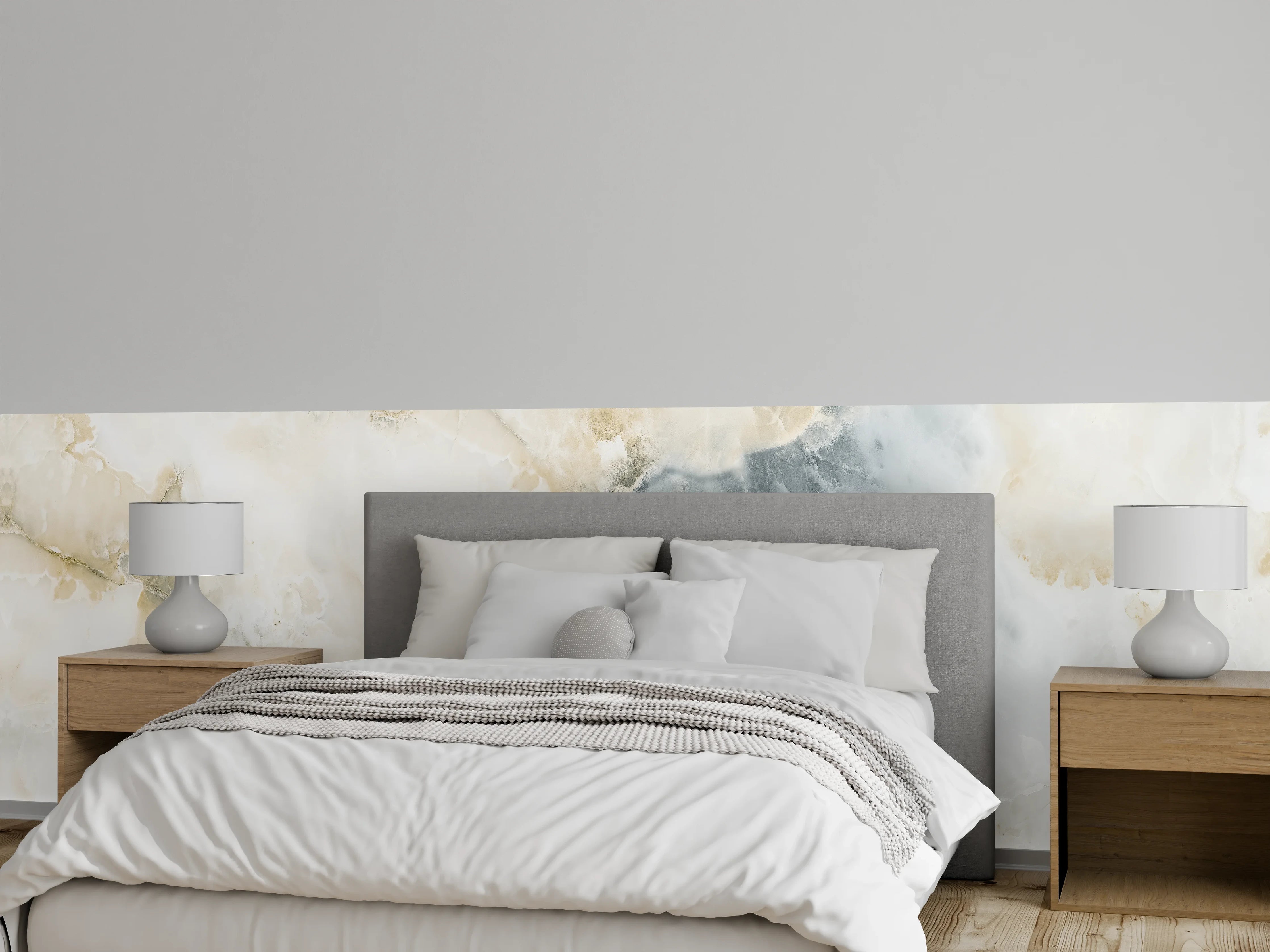 Wandverkleidung Schlafzimmer - Abstraktes Marmormuster