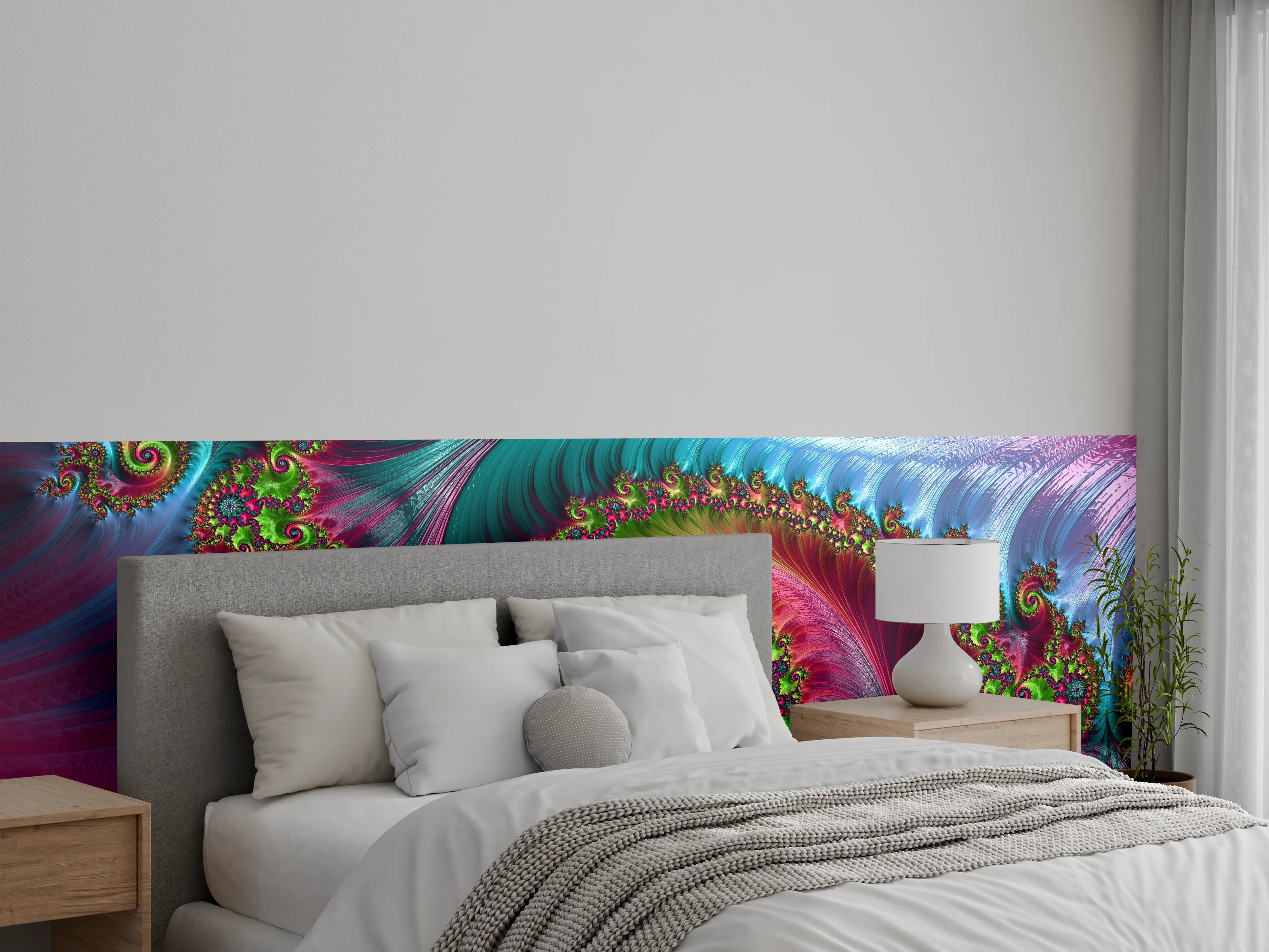 Wandverkleidung Schlafzimmer - Abstraktes Tentakelmuster