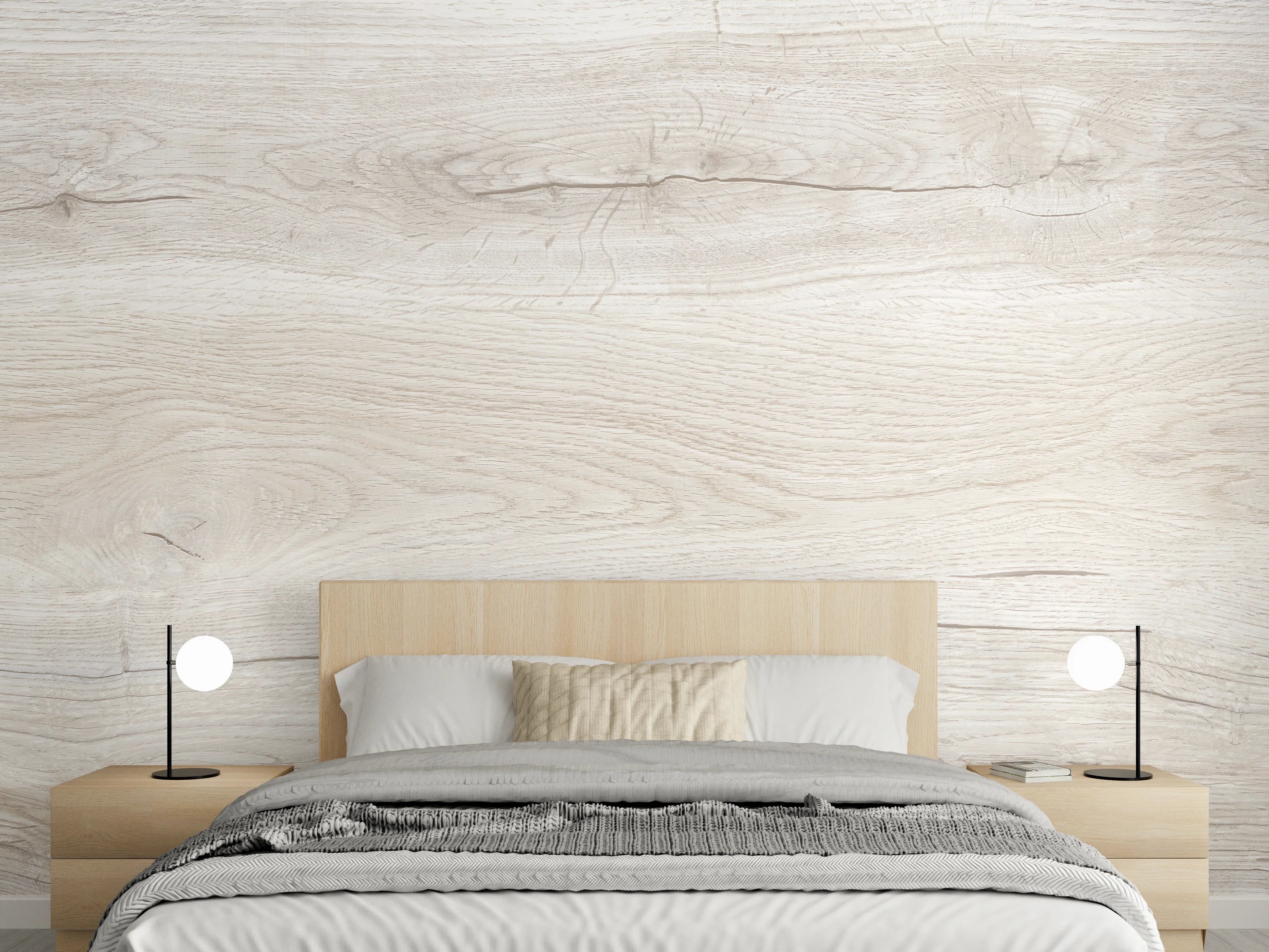 Wandverkleidung Schlafzimmer - Ahornholzplatte