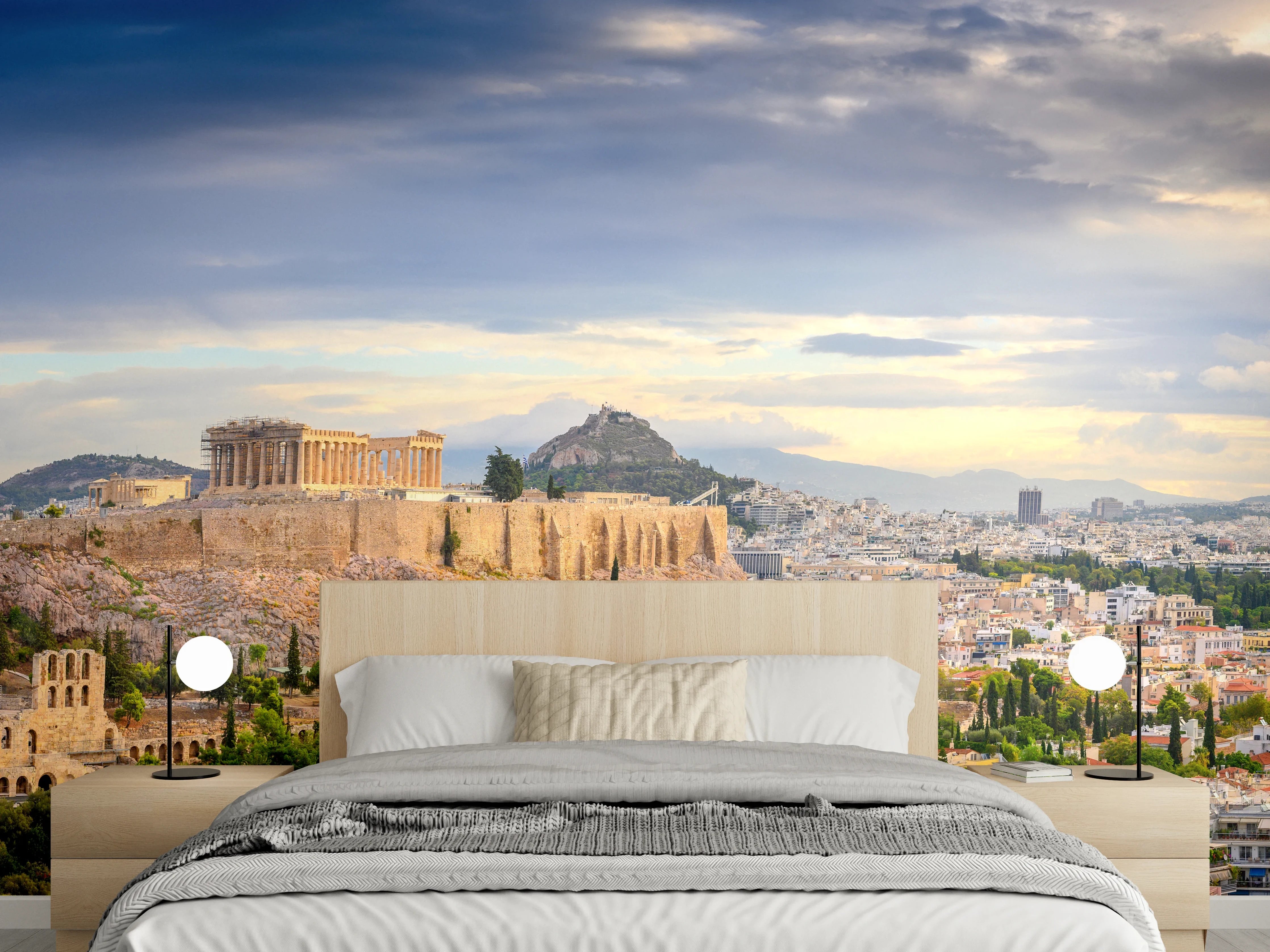 Wandverkleidung Schlafzimmer - Akropolis Athen Panorama