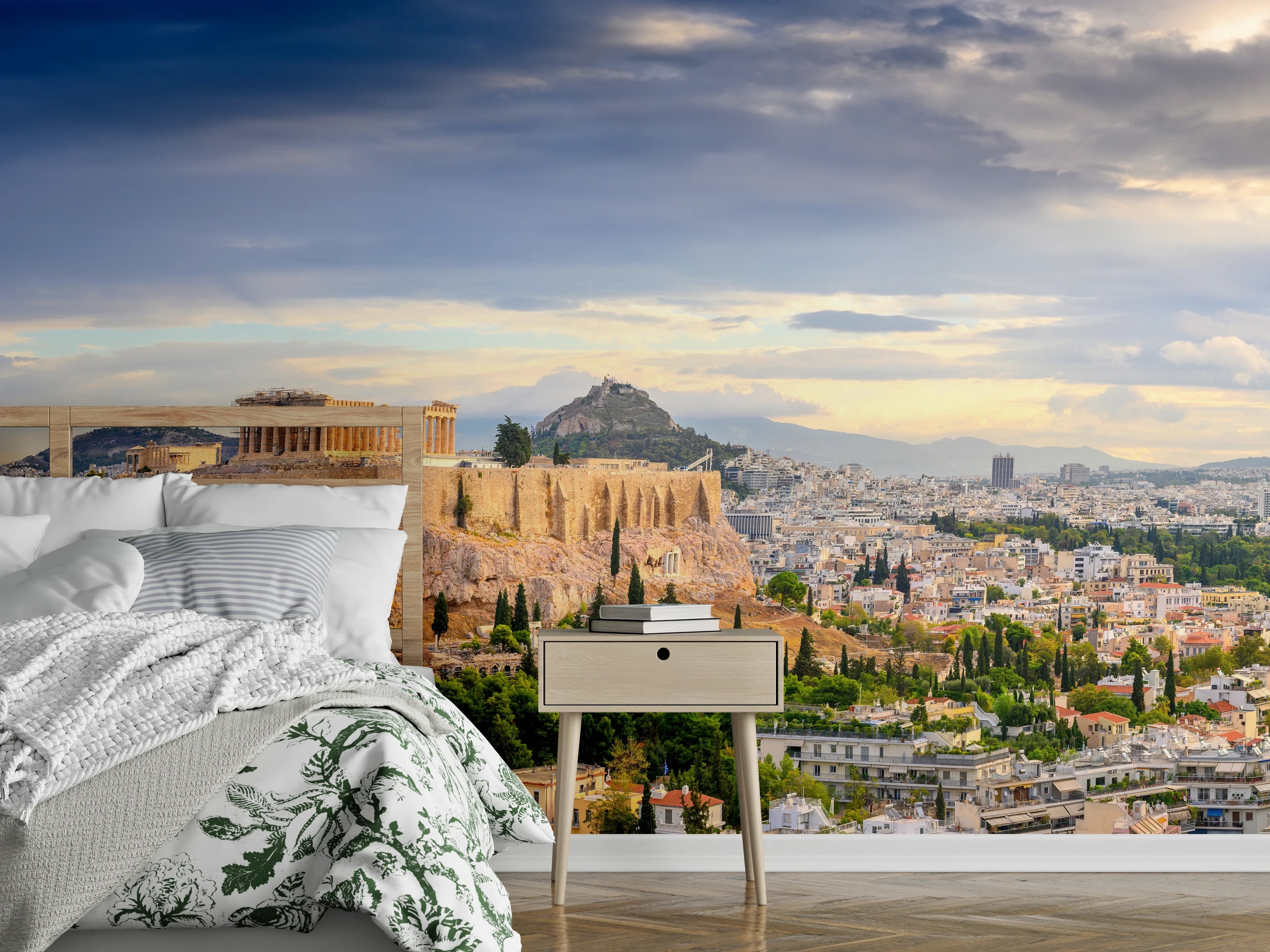 Wandverkleidung Schlafzimmer - Akropolis Athen Panorama
