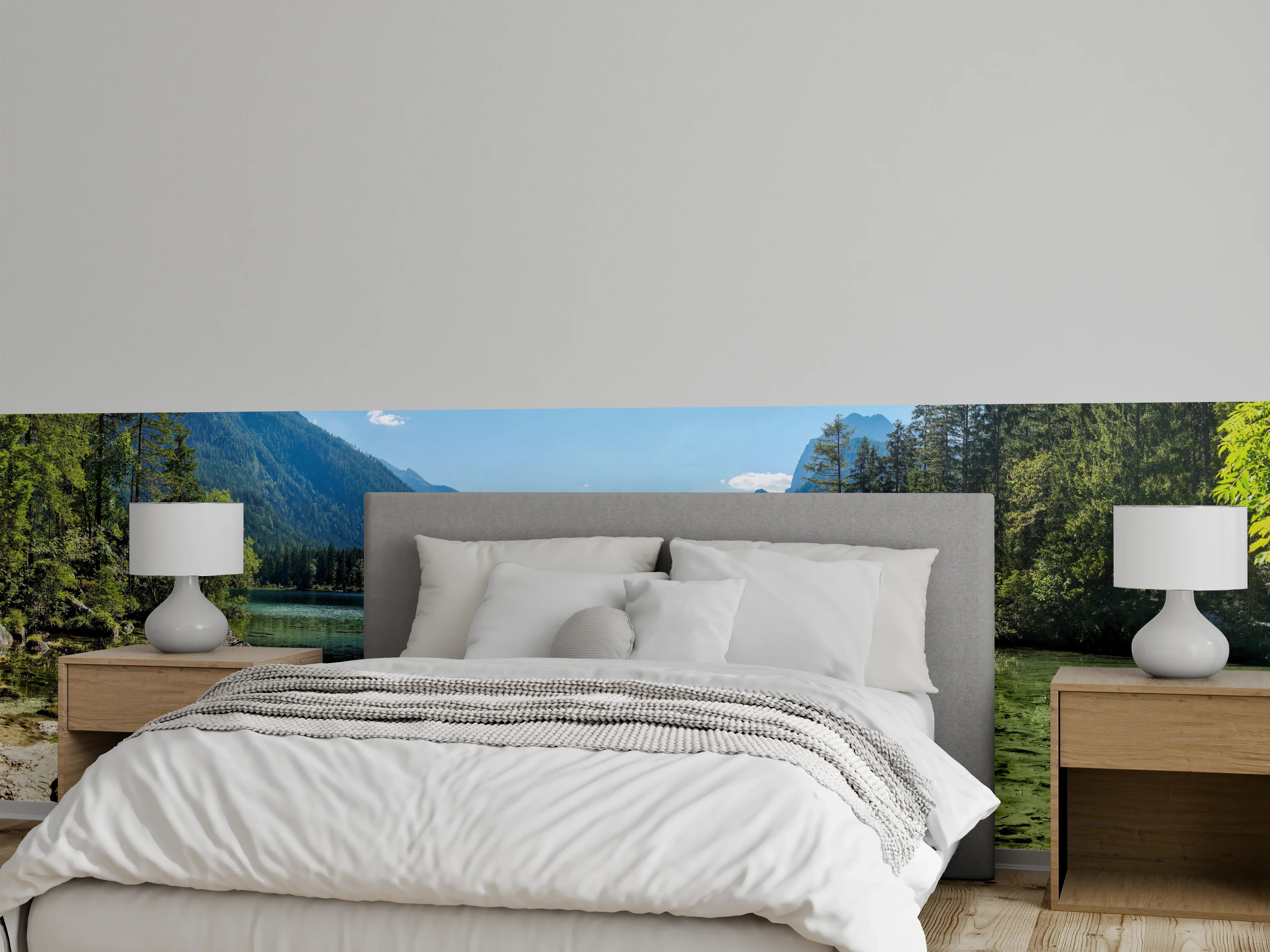 Wandverkleidung Schlafzimmer - Alpen Seeidylle – Natur Pur
