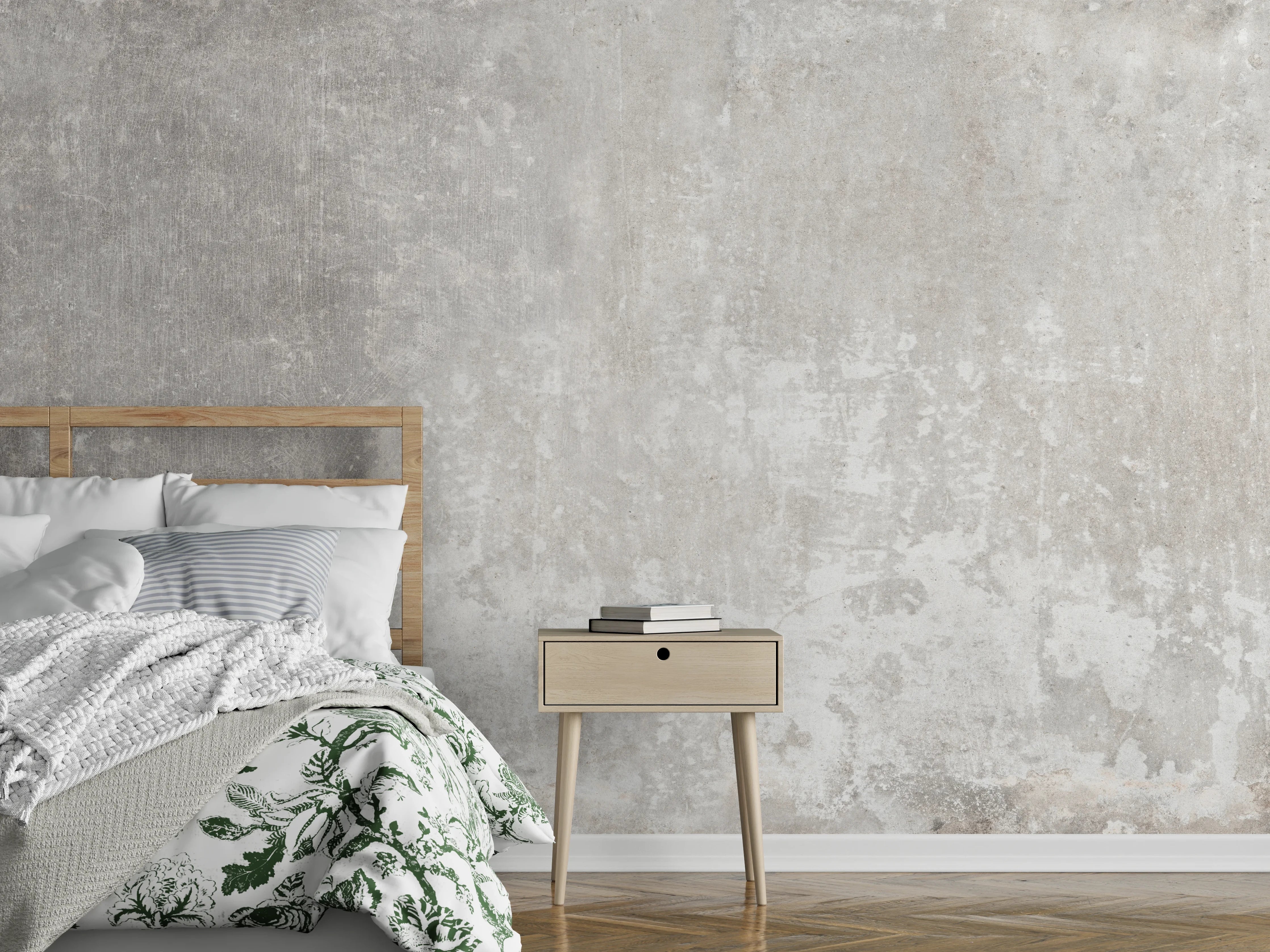 Wandverkleidung Schlafzimmer - Alte Zementwandstruktur