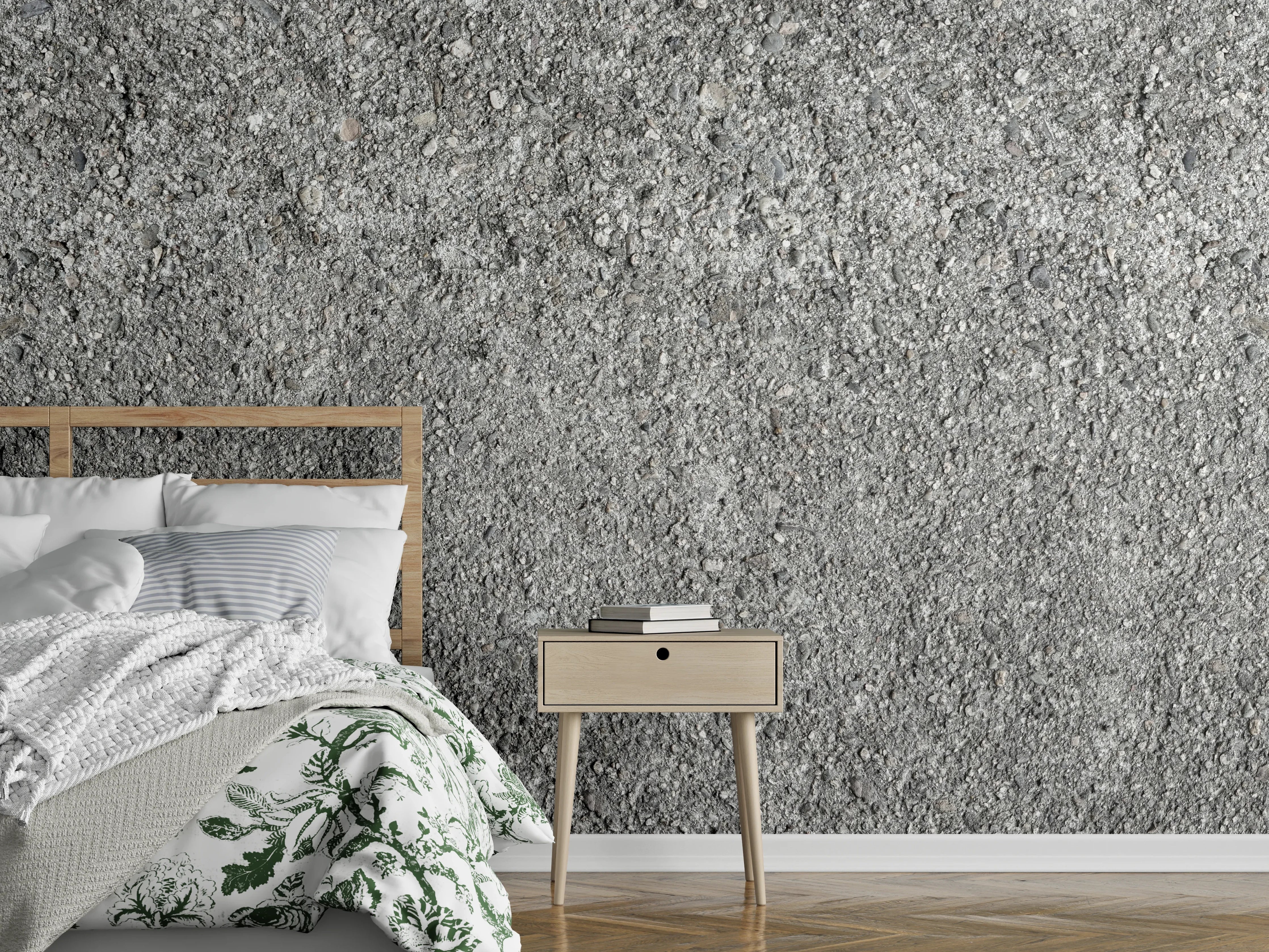 Wandverkleidung Schlafzimmer - Alte felsige Betonwand