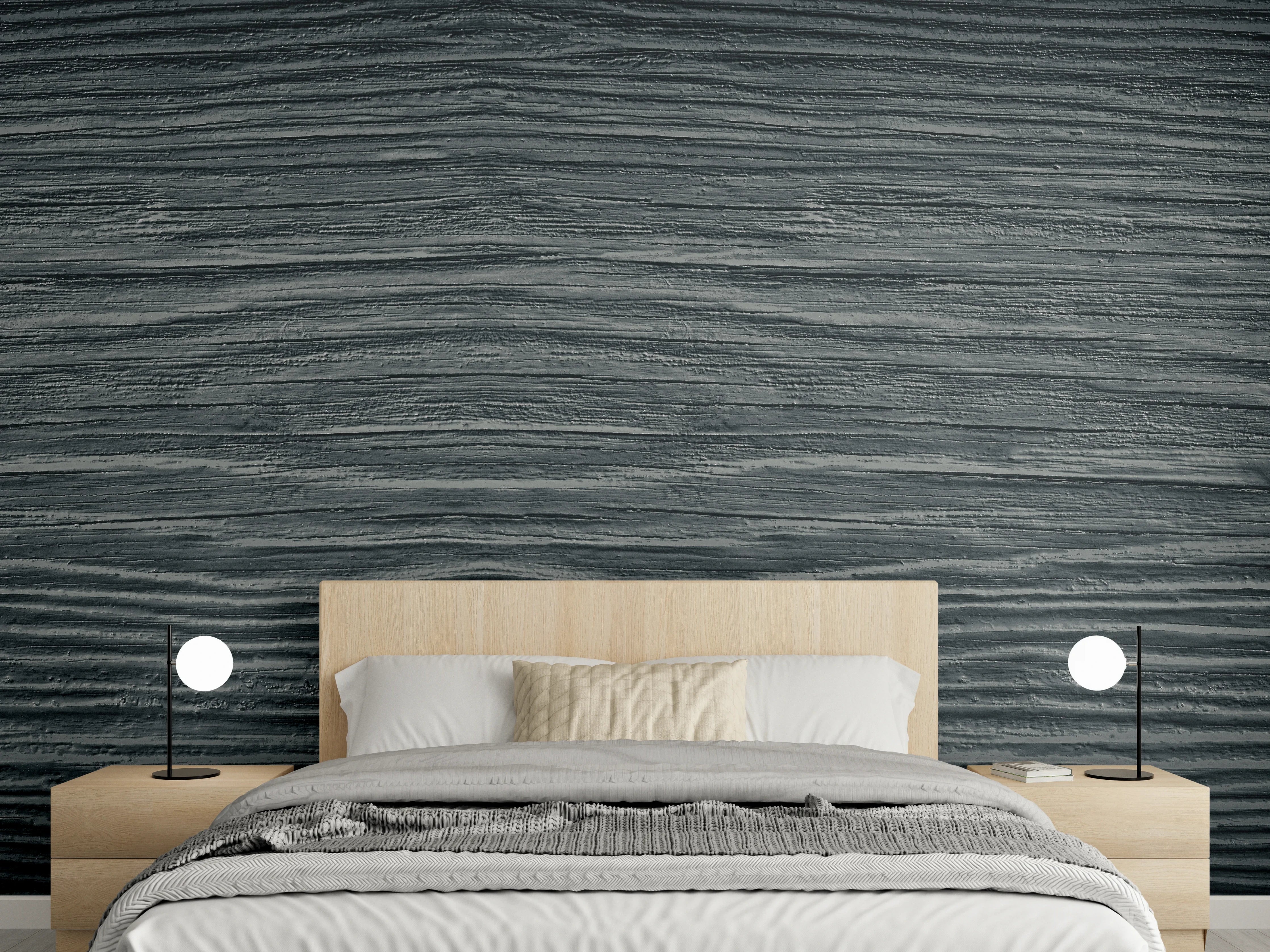 Wandverkleidung Schlafzimmer - Alte geknackte schwarz lackiert Massivholz