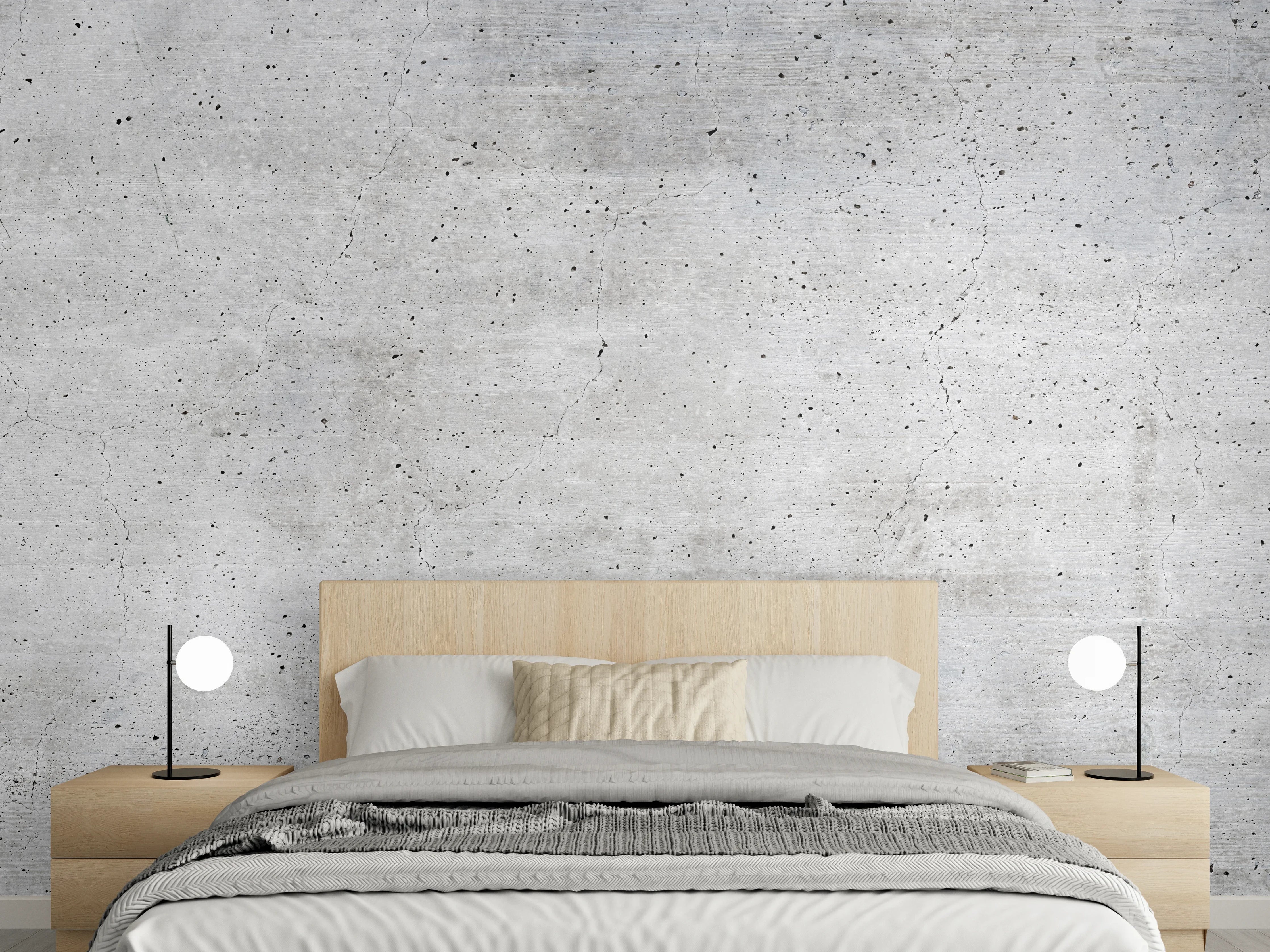 Wandverkleidung Schlafzimmer - Alte gräuliche Betonmauer