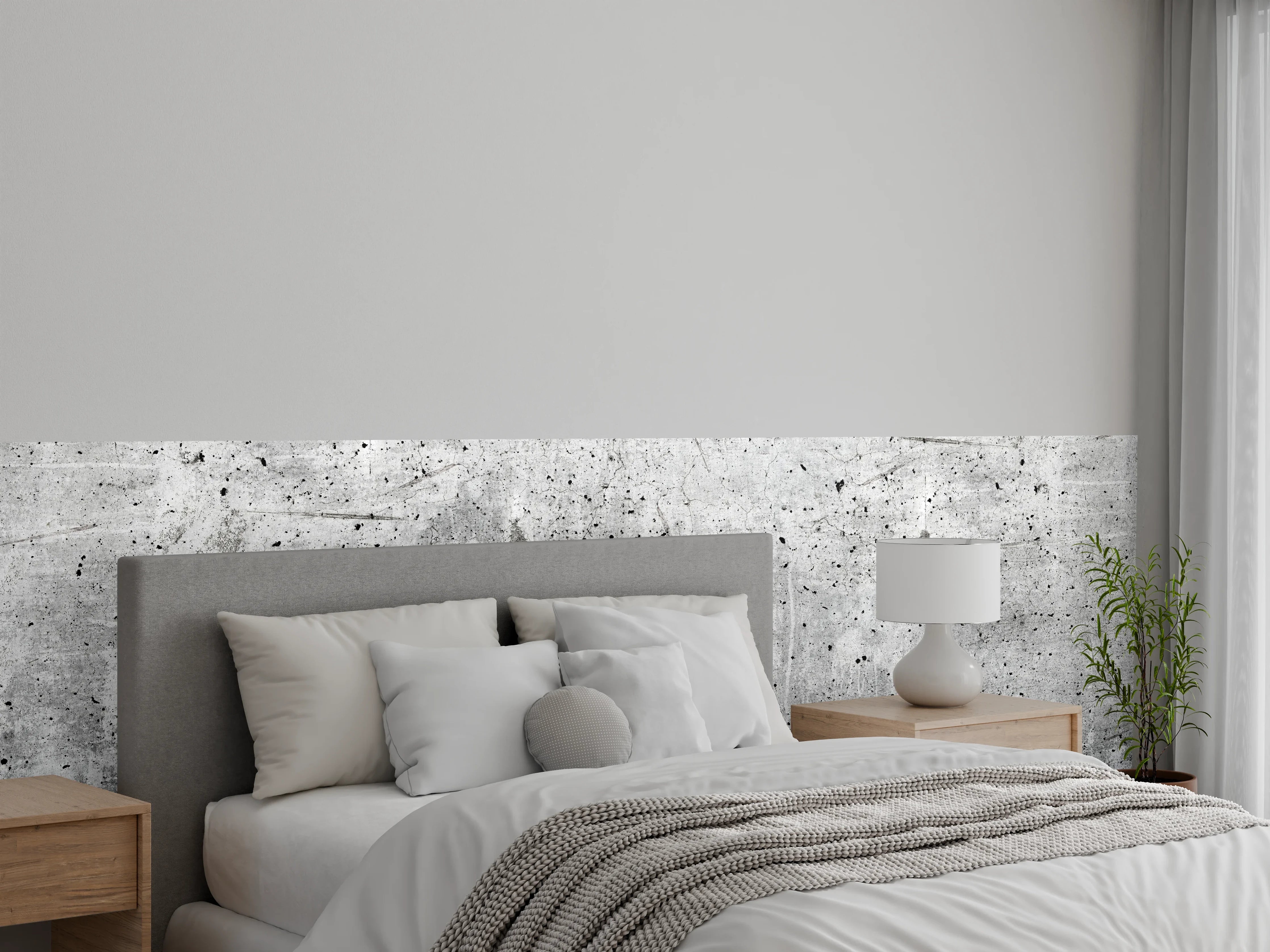 Wandverkleidung Schlafzimmer - Alte graue Betonwand