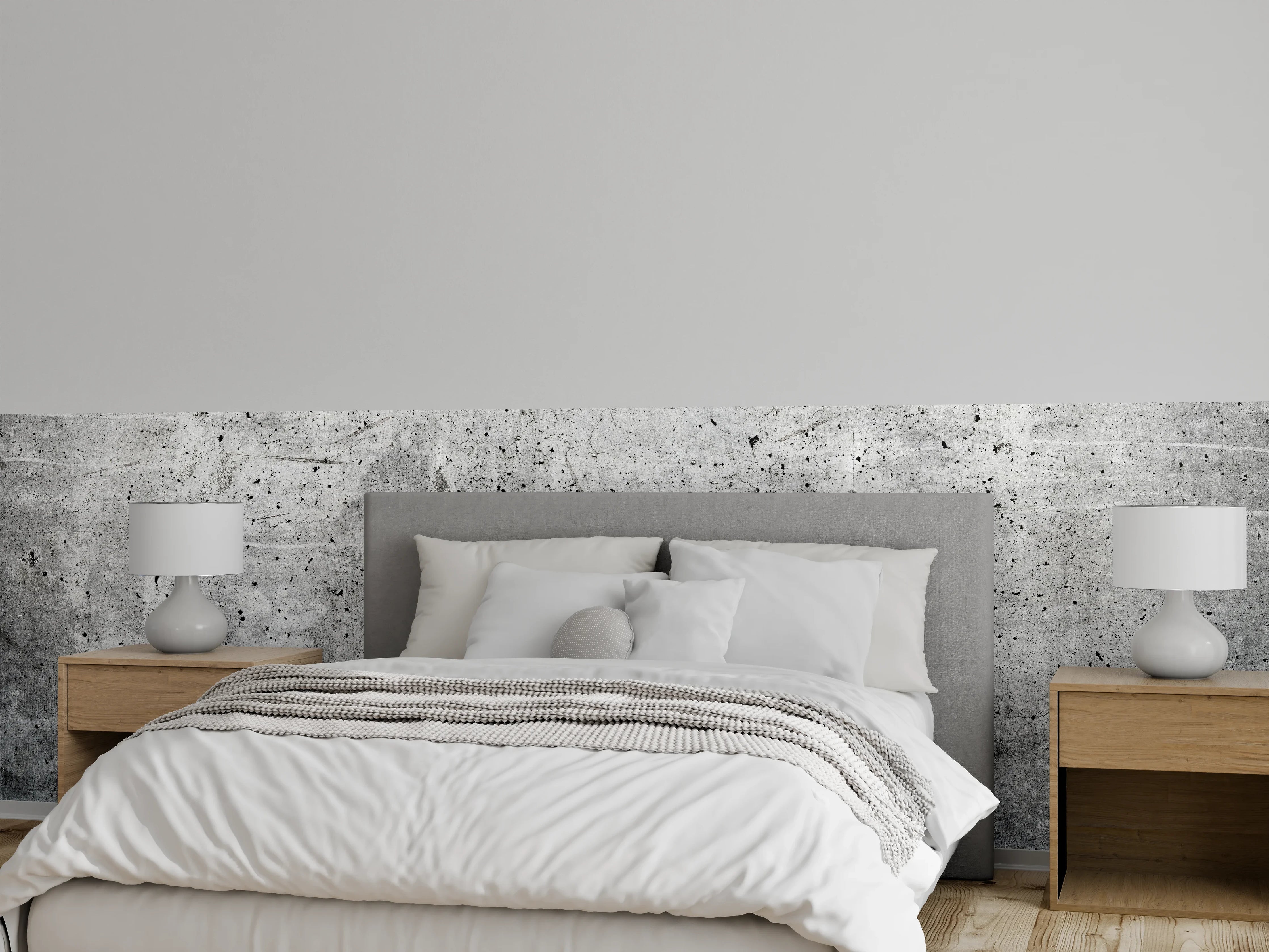 Wandverkleidung Schlafzimmer - Alte graue Betonwand