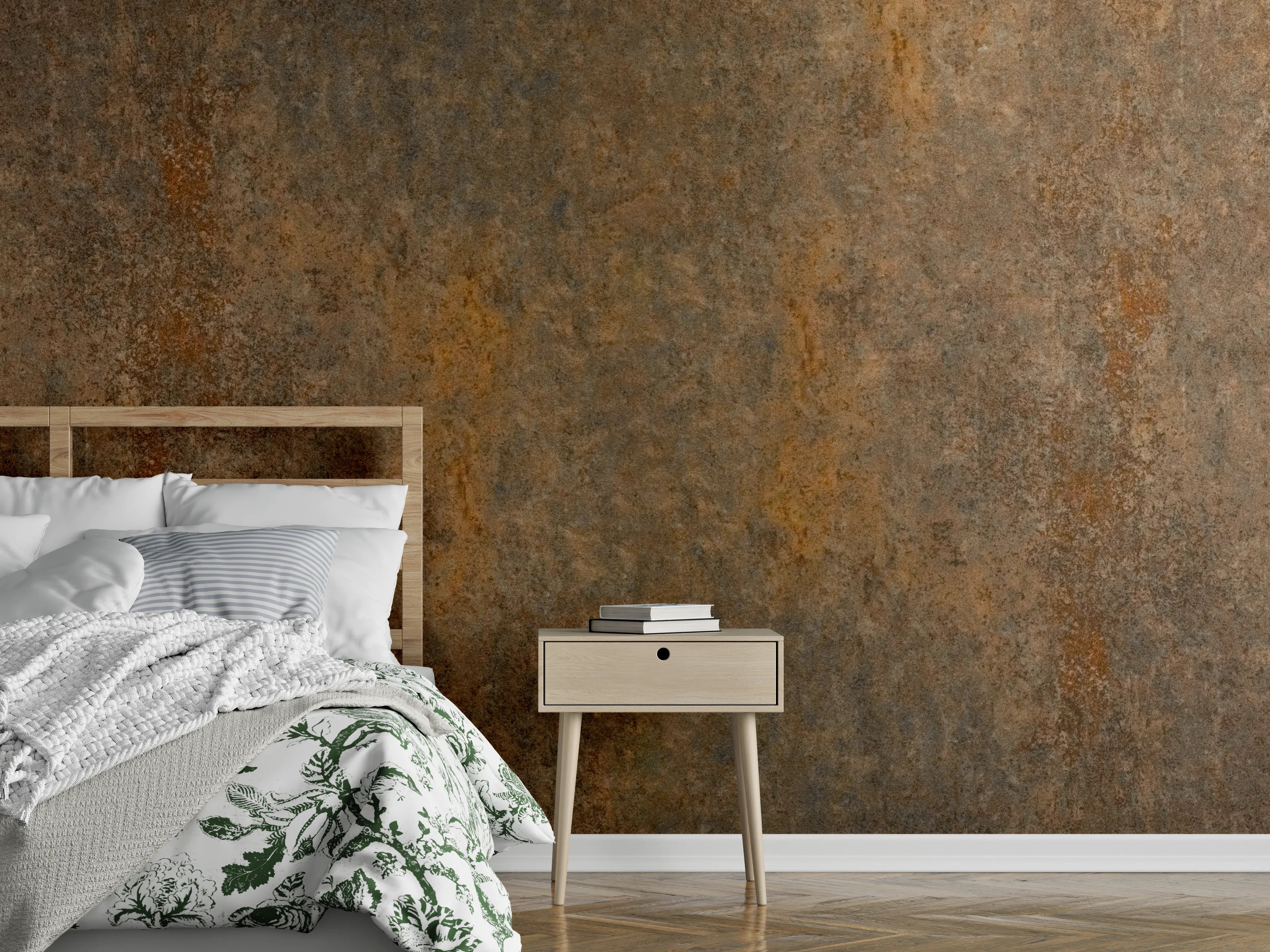 Wandverkleidung Schlafzimmer - Alte rostige Metallplatte